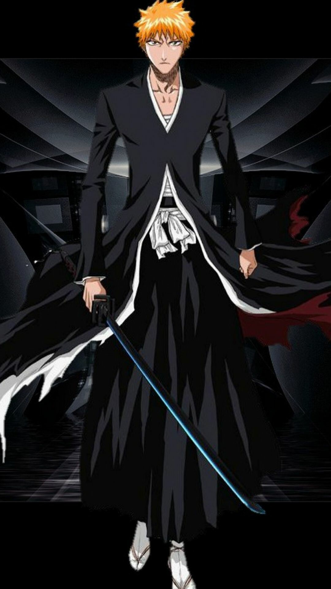 Bleach: Ichigo Kurosaki, the main protagonist of the series, who receives Soul Reaper powers. 1080x1920 Full HD Background.
