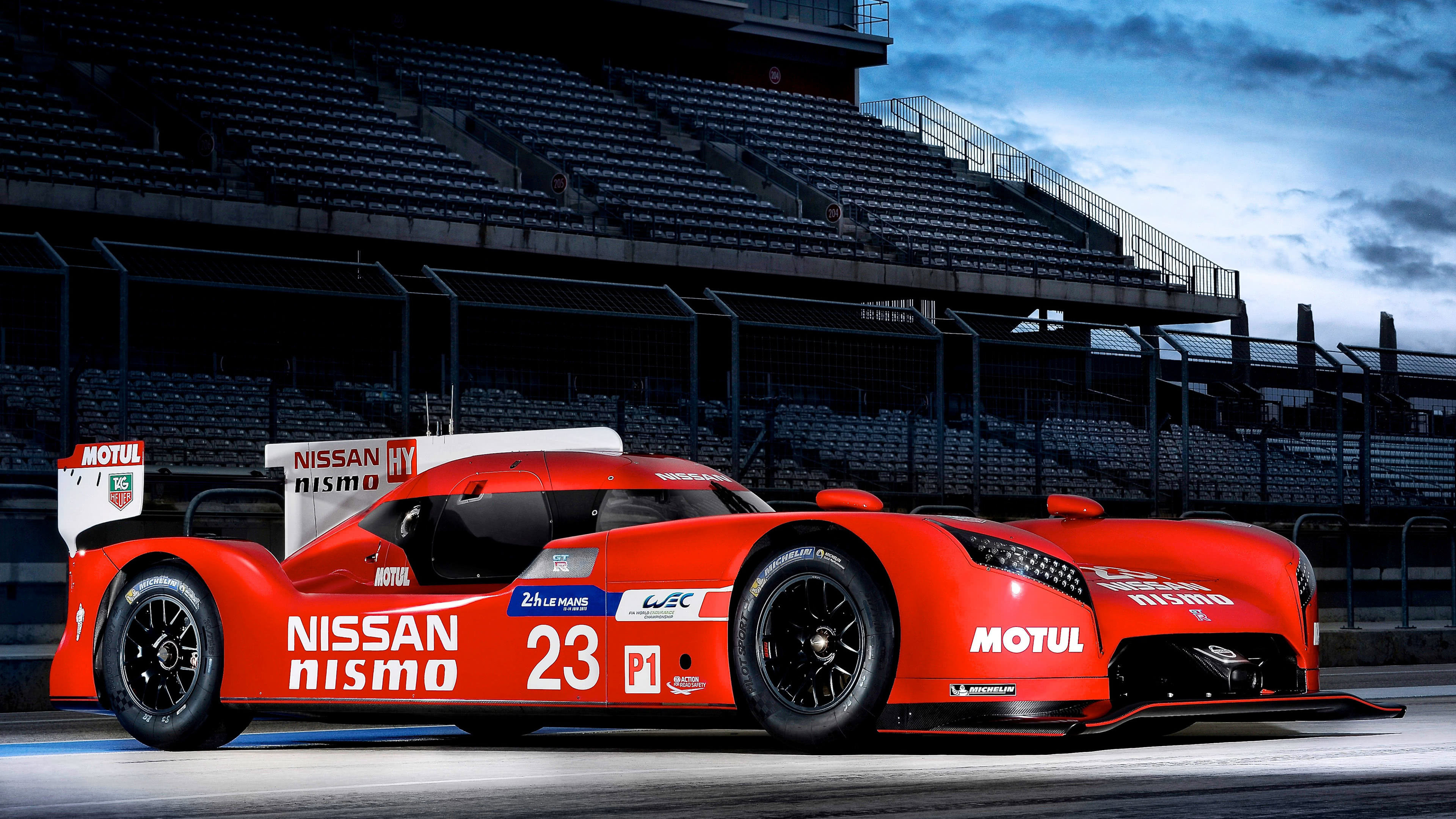 Le Mans race, Nissan GT R LM Nismo, UHD 4K wallpaper, Fierce competition, 3840x2160 4K Desktop