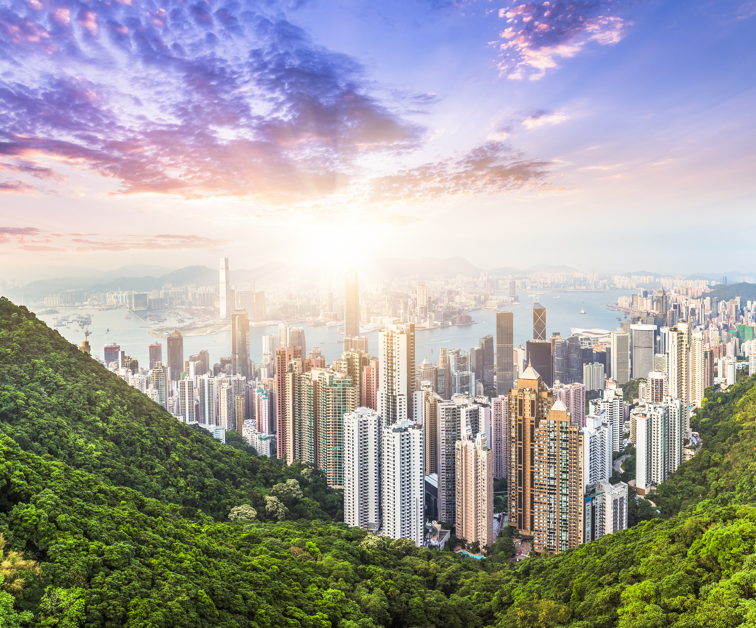 Hong Kong Skyline, Urban metropolis, Asian city, Vibrant nightlife, 2500x2080 HD Desktop