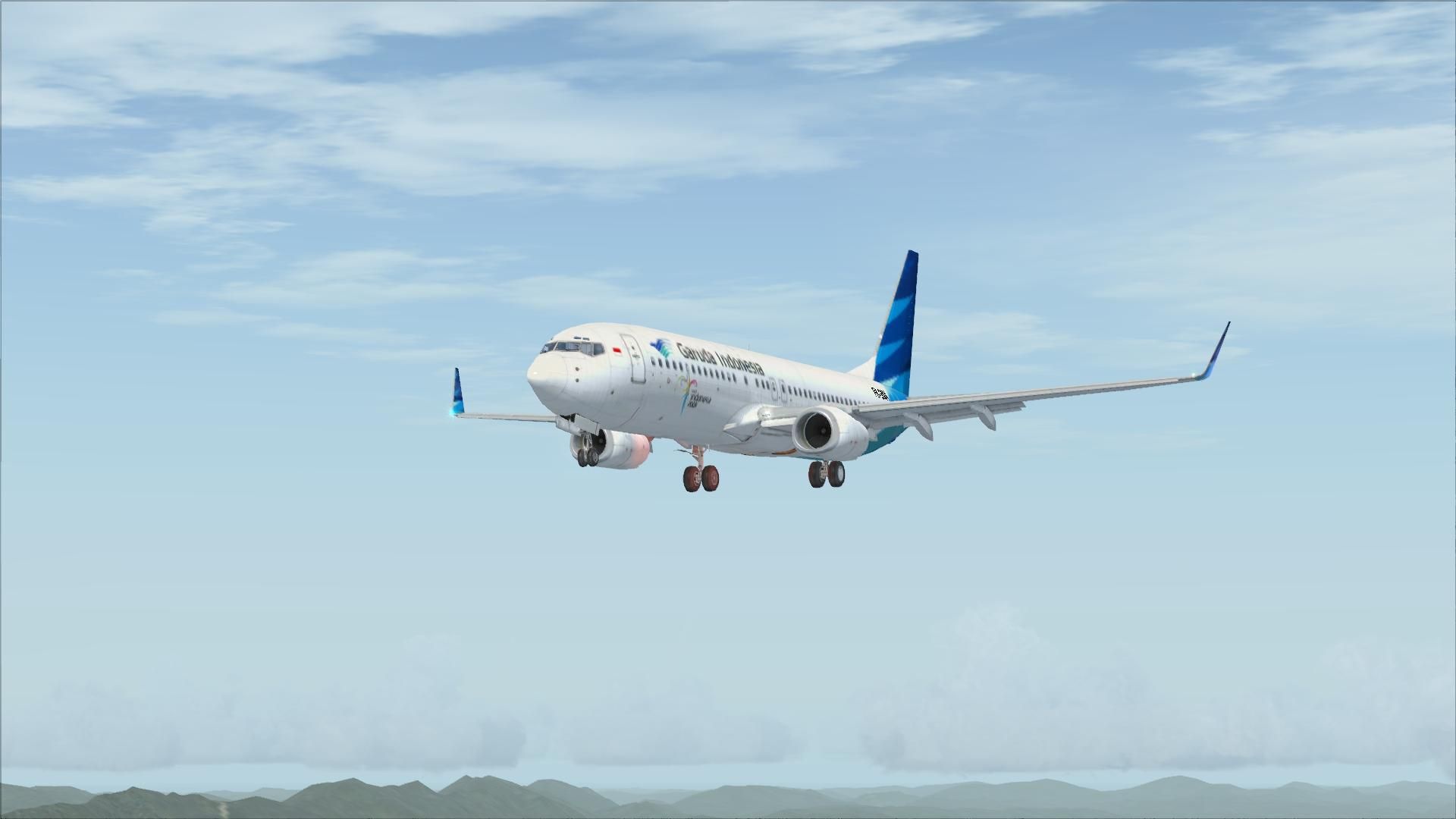 Garuda Indonesia, Boeing 737-800, Flight simulation, Aviation enthusiasts, 1920x1080 Full HD Desktop