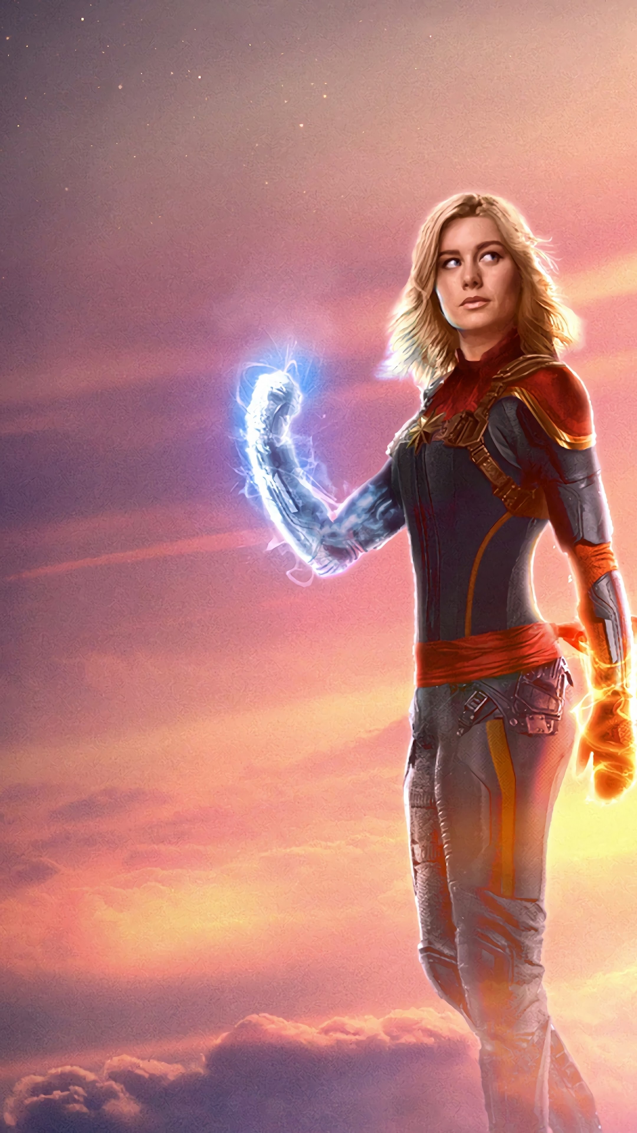 Brie Larson, Captain Marvel, Movie, Wallpaper, 2160x3840 4K Phone