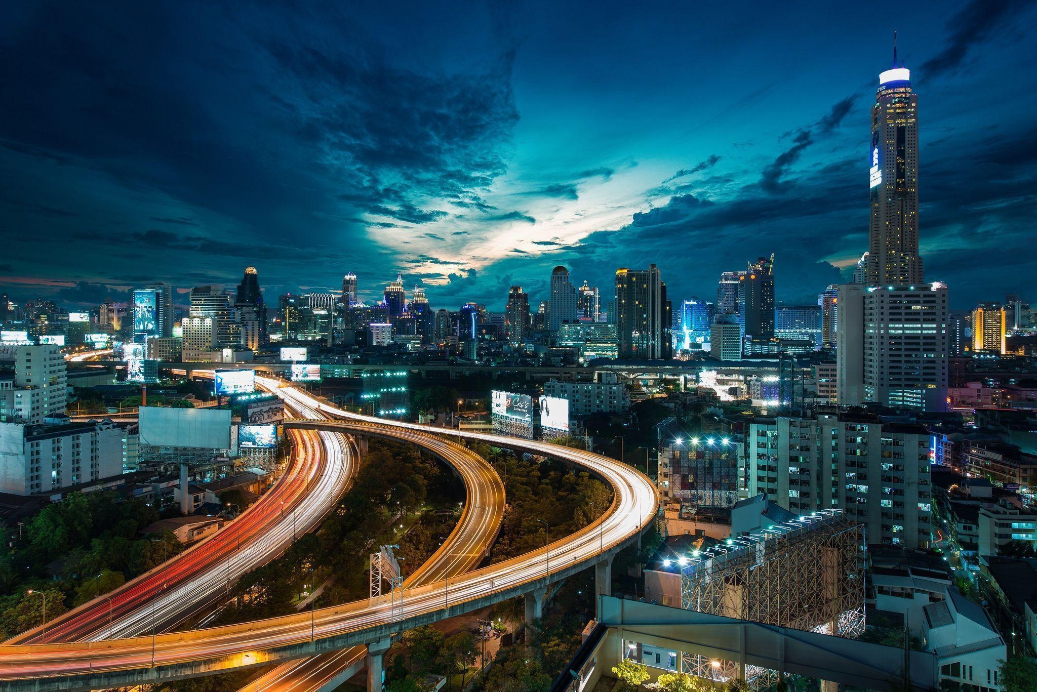Bangkok: Infrastructure, One of the most important cities in the whole of Southeast Asia. 2050x1370 HD Wallpaper.