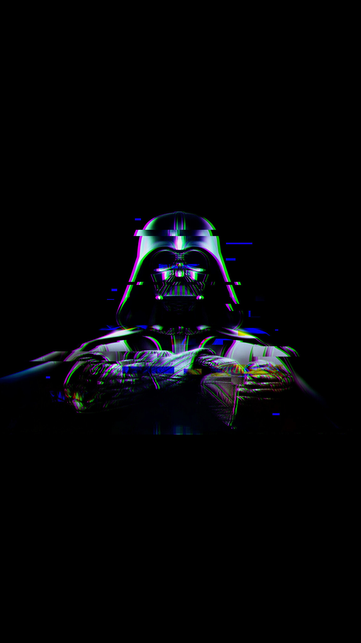 Glitch: Darth Vader, Digital artifacts, Software error, Visual art, Pixels. 1160x2050 HD Wallpaper.