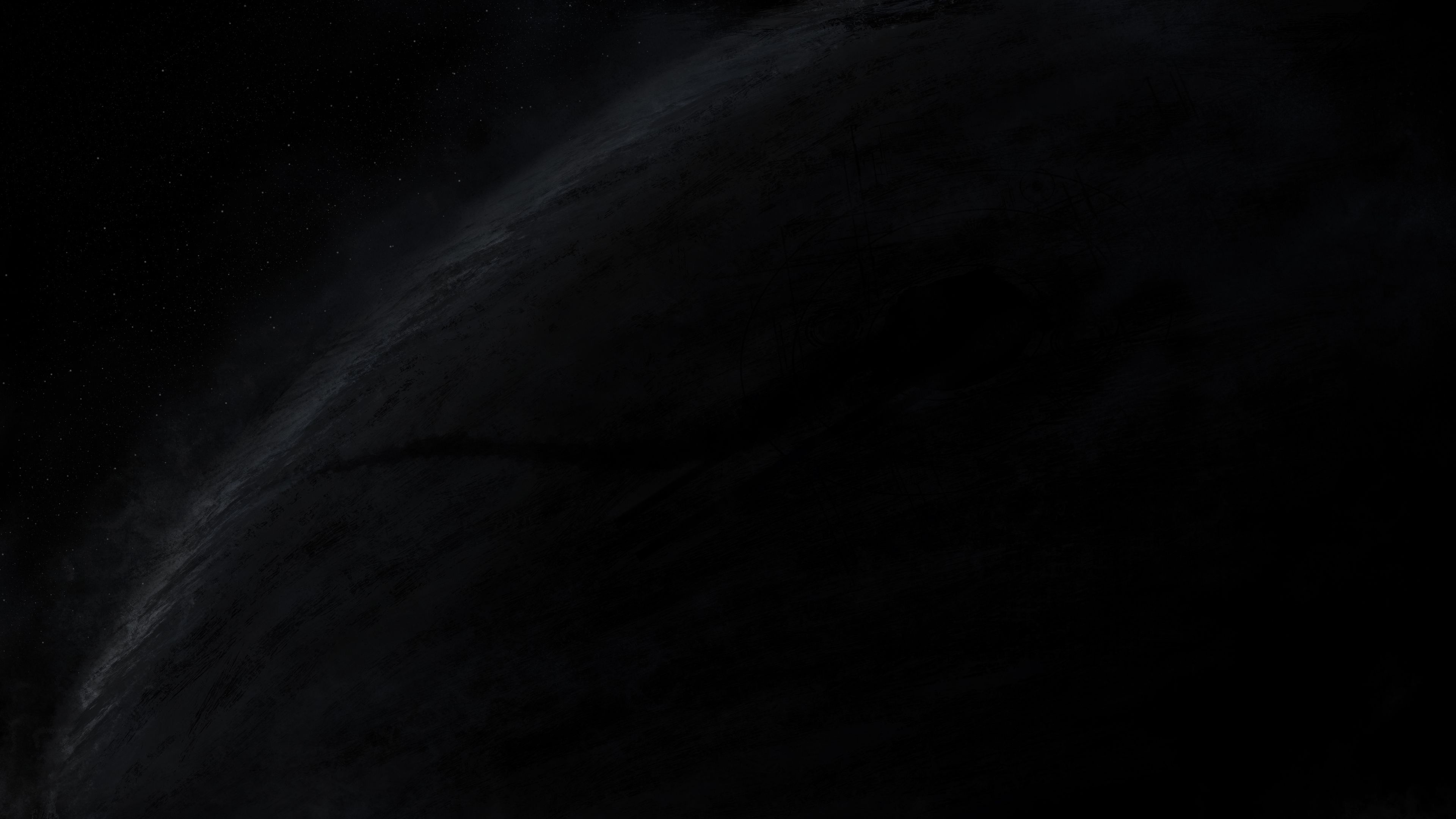 Solid black, Clean lines, Uncomplicated form, Pure void, Stark clarity, 3840x2160 4K Desktop