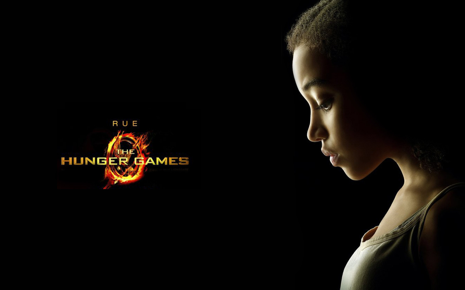 Hunger Games: Rue, the District 11 female tribute, portrayed by Amandla Stenberg. 1920x1200 HD Wallpaper.