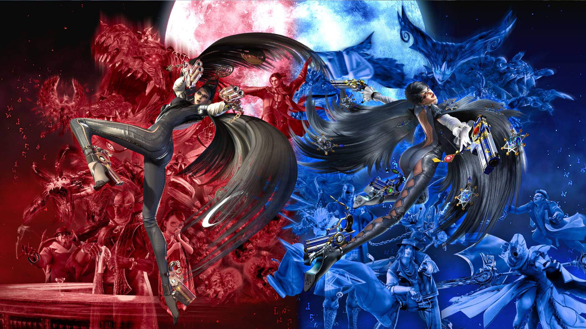 Bayonetta 3: An action hack and slash game by PlatinumGames, Nintendo. 1920x1080 Full HD Background.