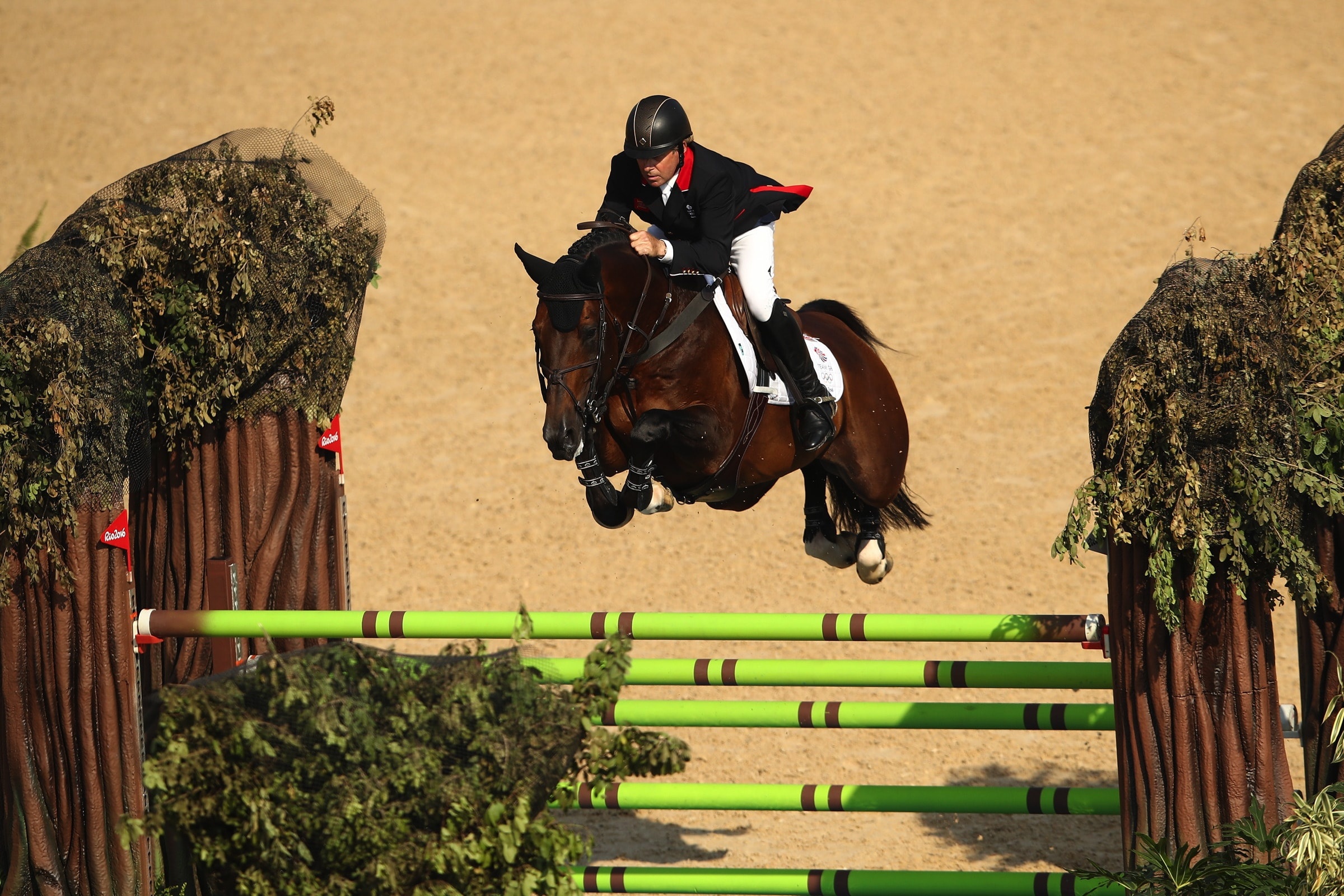 Jumping: individual mixed - Olympic Equestrian, Nick Skelton, Rio 2016 Summer Olympics. 2400x1600 HD Background.