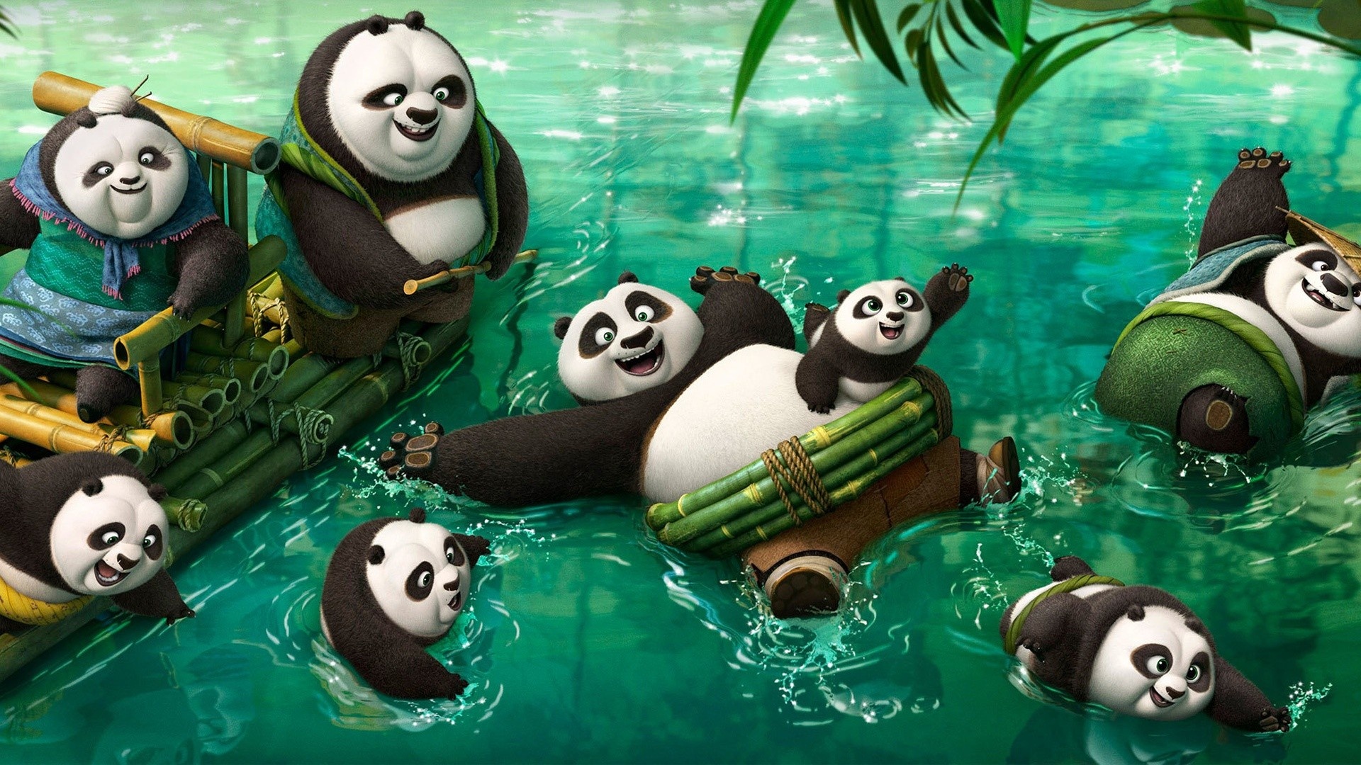 Kung Fu Panda, New pandas chaos, Striking wallpapers, Animated excitement, 1920x1080 Full HD Desktop