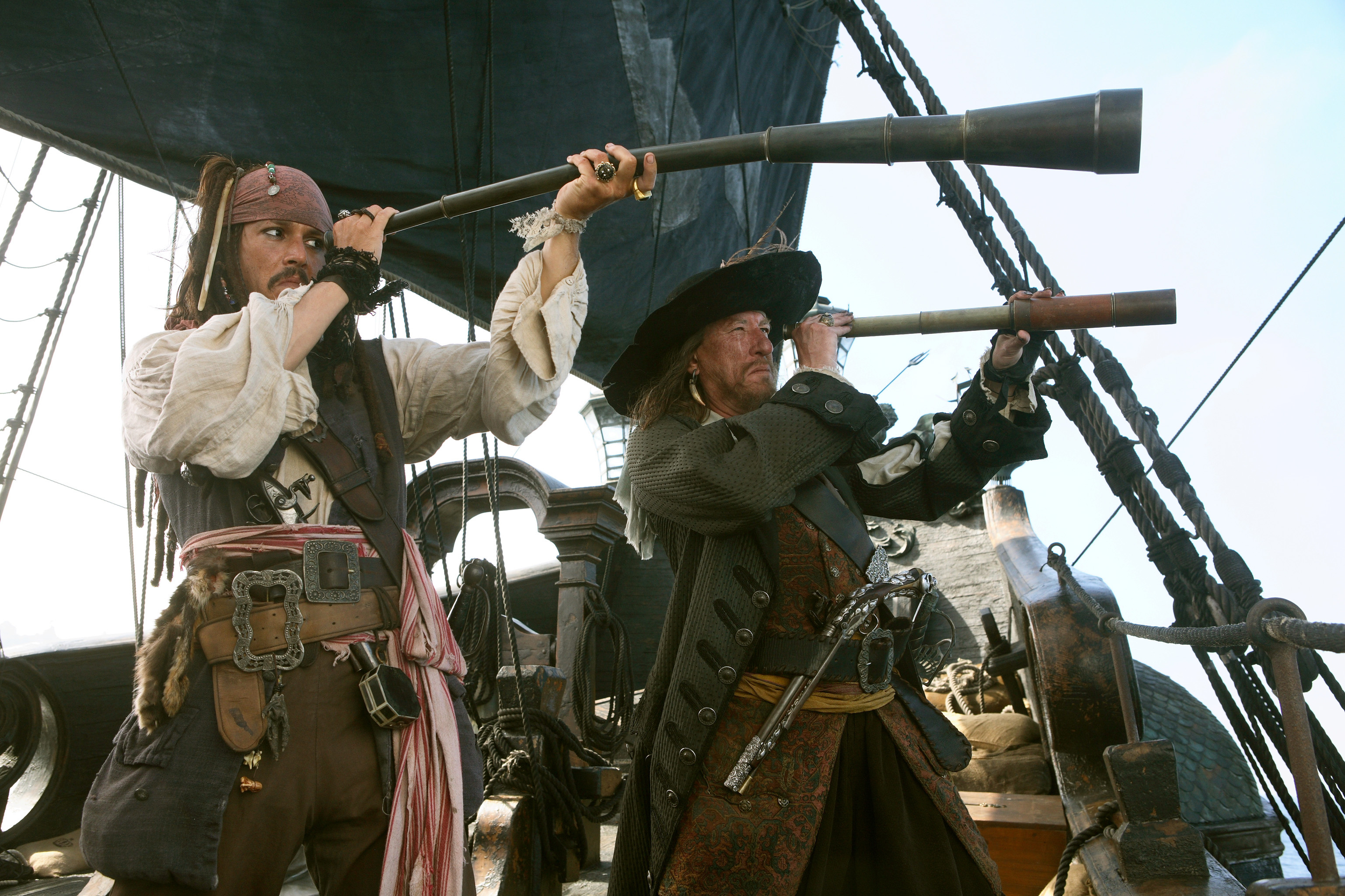 Geoffrey Rush, Jack Sparrow, Hector Barbossa, 3080x2050 HD Desktop