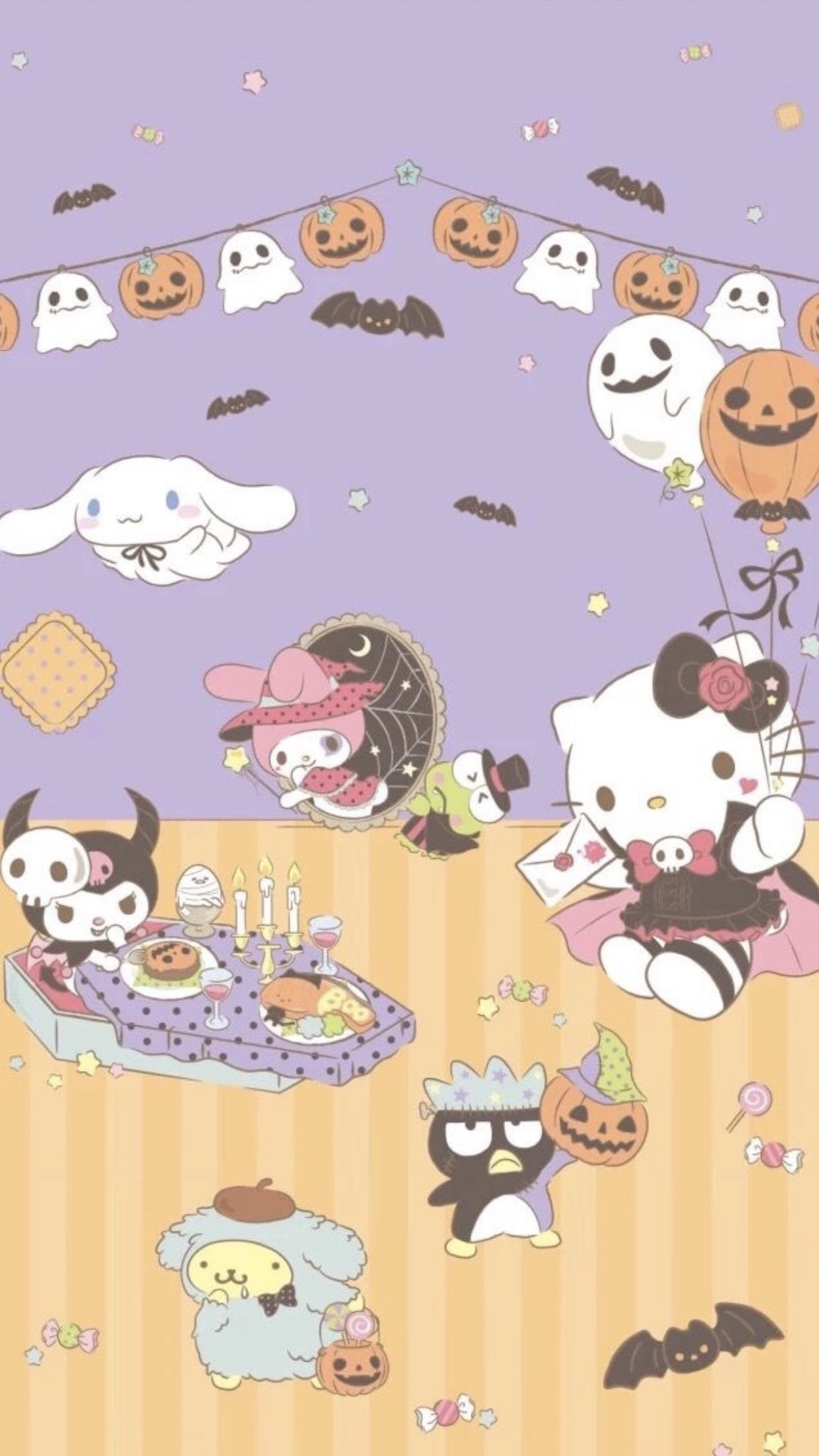 Party, Hello Kitty Halloween Wallpaper, 1250x2210 HD Handy