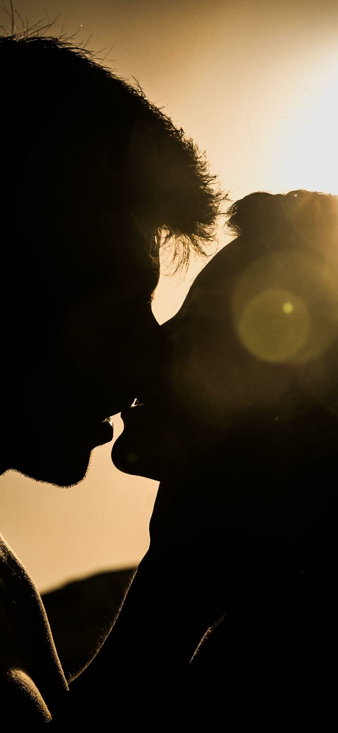 Kiss: An expression of love, Smooch. 1130x2440 HD Wallpaper.