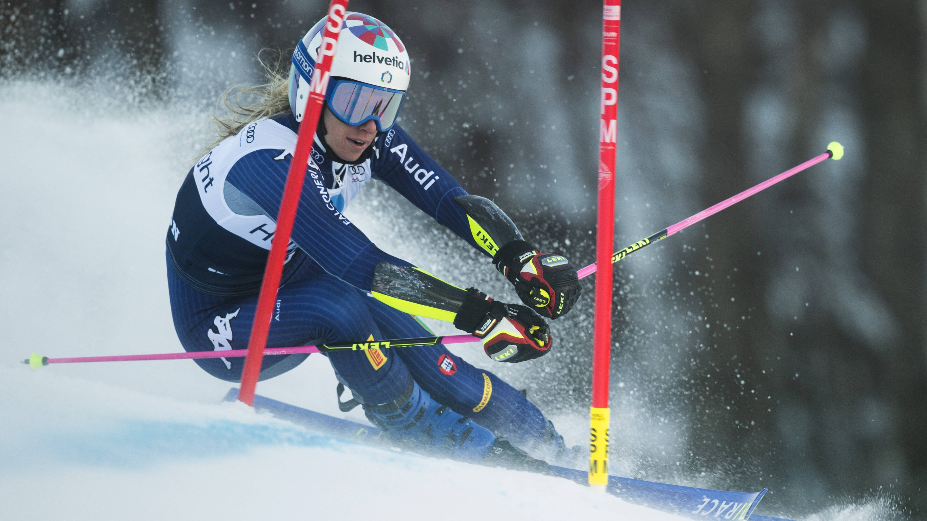 Marta Bassino, Giant slalom win, Killington, 3840x2160 4K Desktop