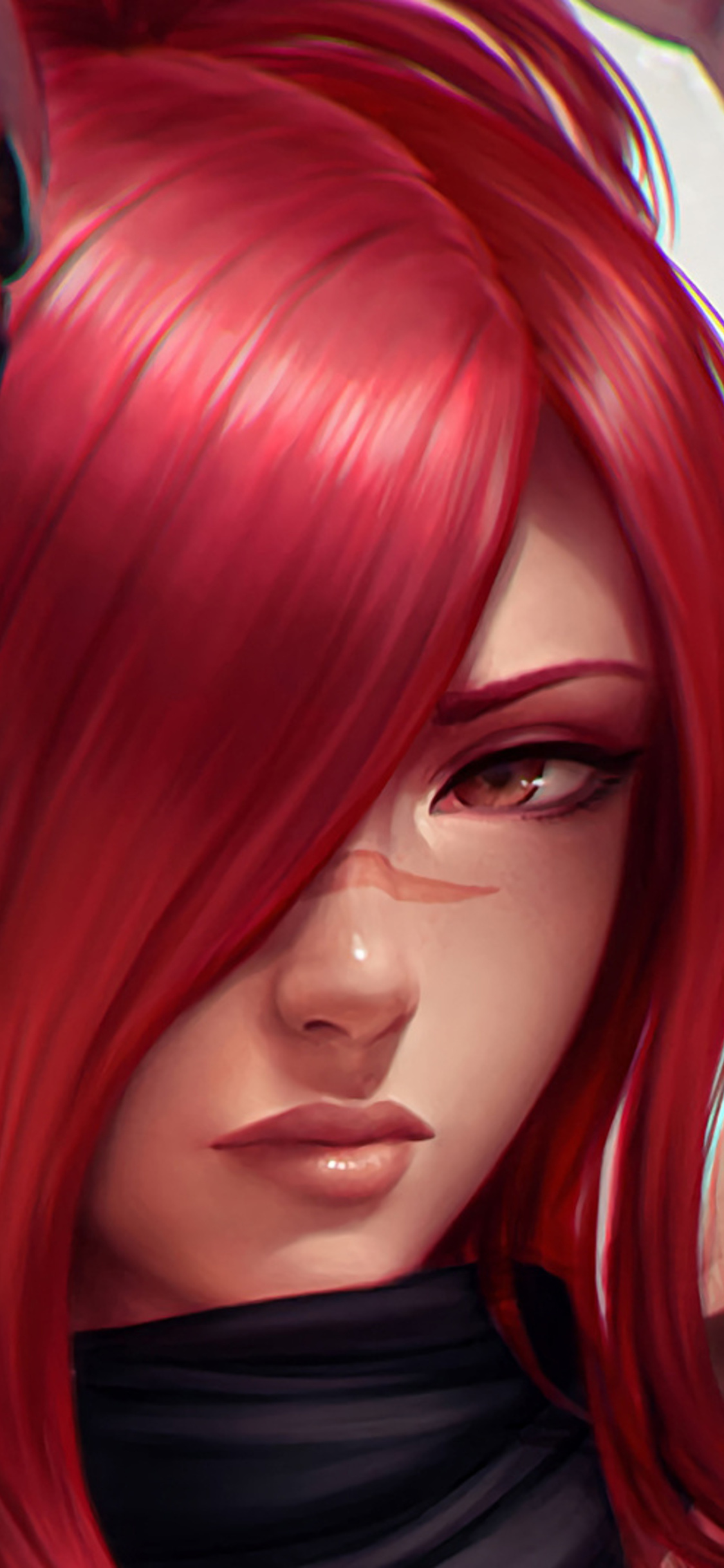 Red head warrior, Micro Cabbia art, Fairy Tail, iPhone wallpapers, 1130x2440 HD Phone
