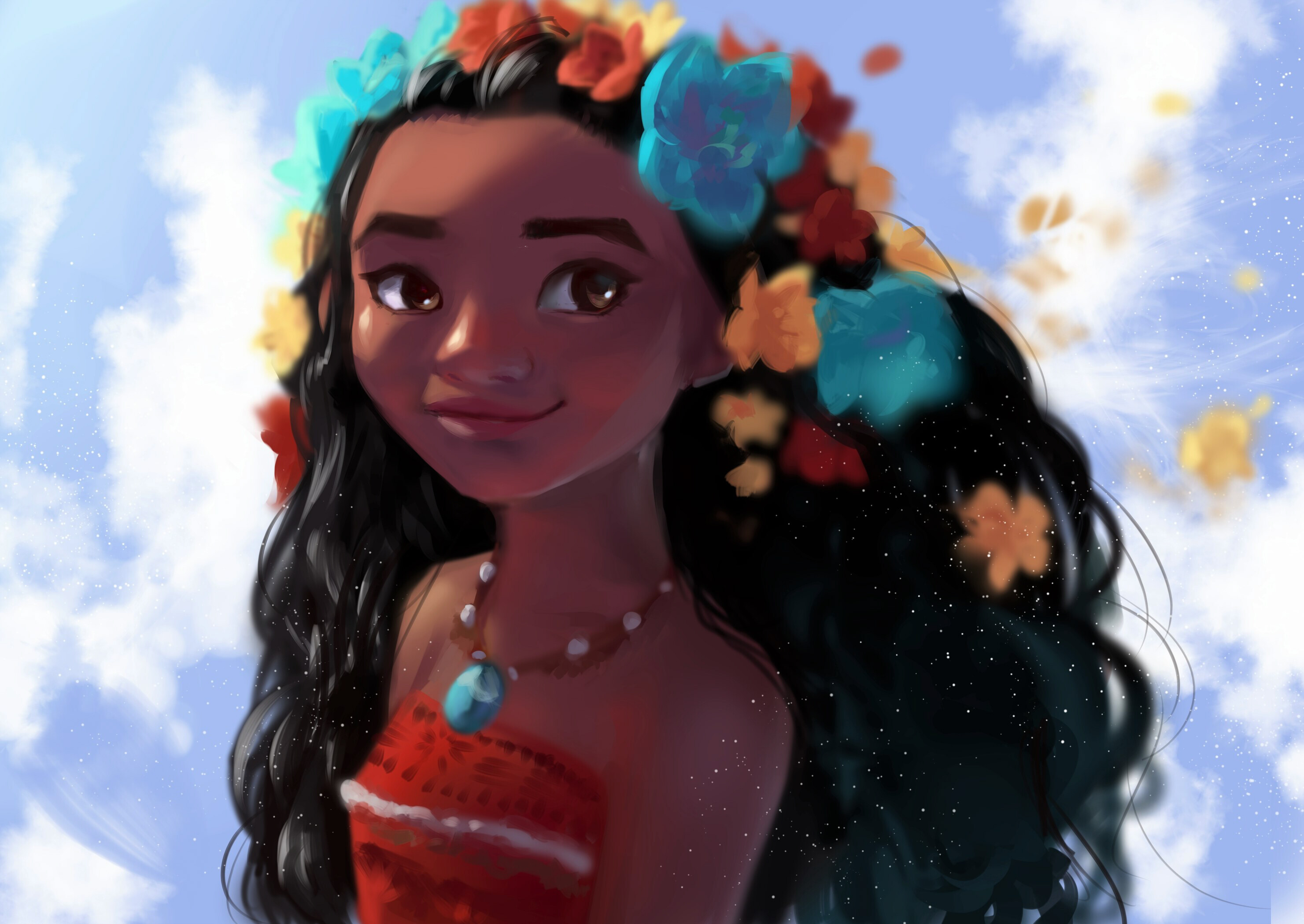 Moana: The 56th Disney animated feature film, A screenplay written by Jared Bush. 2970x2100 HD Background.