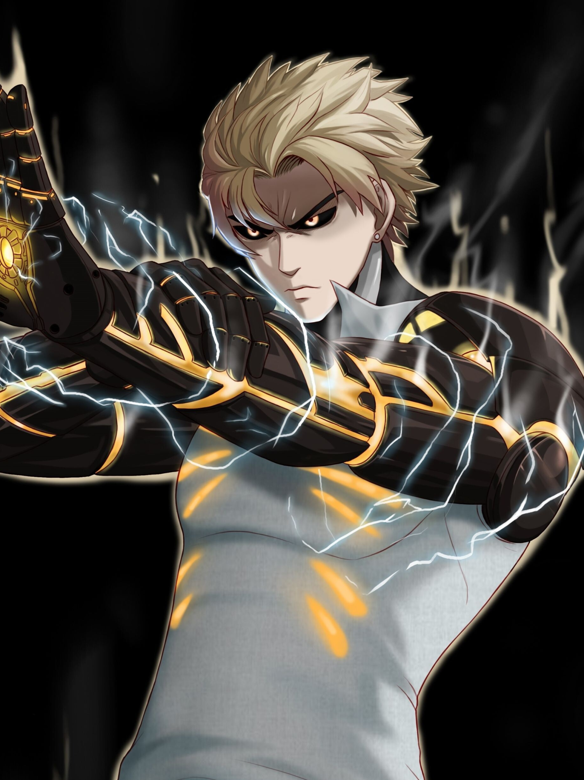 Genos: One Punch Man, Jenosu's legs have a durable design to support high-speed movement. 2050x2740 HD Wallpaper.