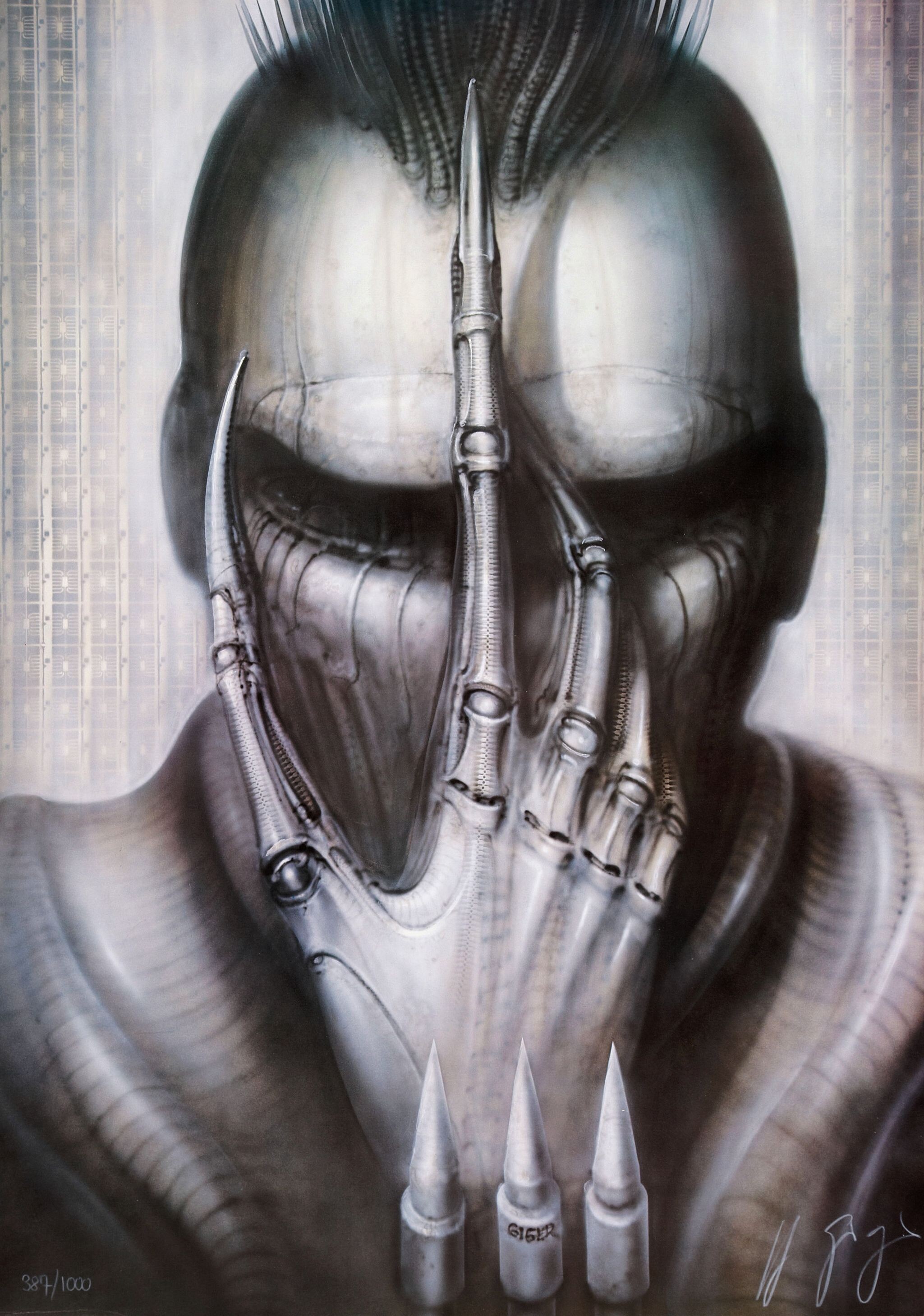 H.R. Giger: Biomech, A Surrealistic Style Of Art, Combined Elements Of machines With Organics. 2050x2920 HD Background.