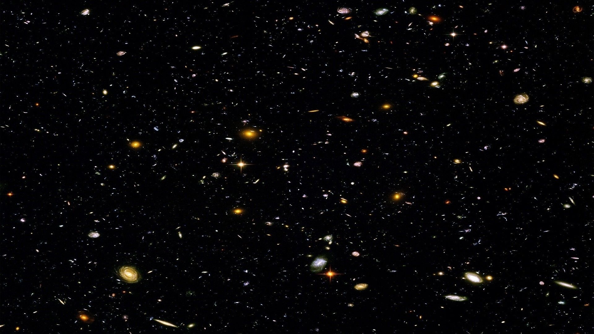 Hubble Deep Field, Deep space exploration, Mesmerizing space wallpaper, 1920x1080 Full HD Desktop