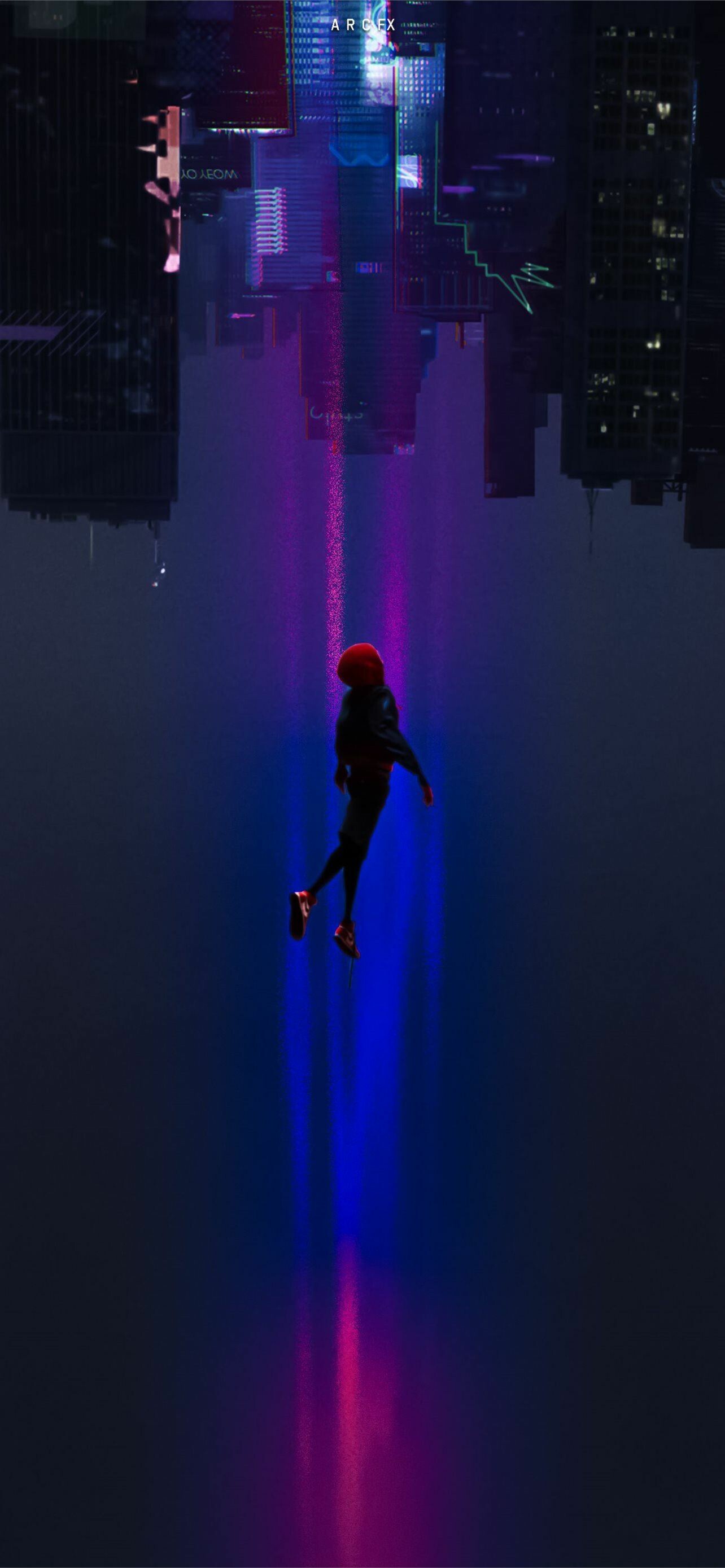 Spider-Man: Into the Spider-Verse: Miles Morales, the alter ego of Spider-Man from the Marvel Ultimates universe. 1290x2780 HD Background.