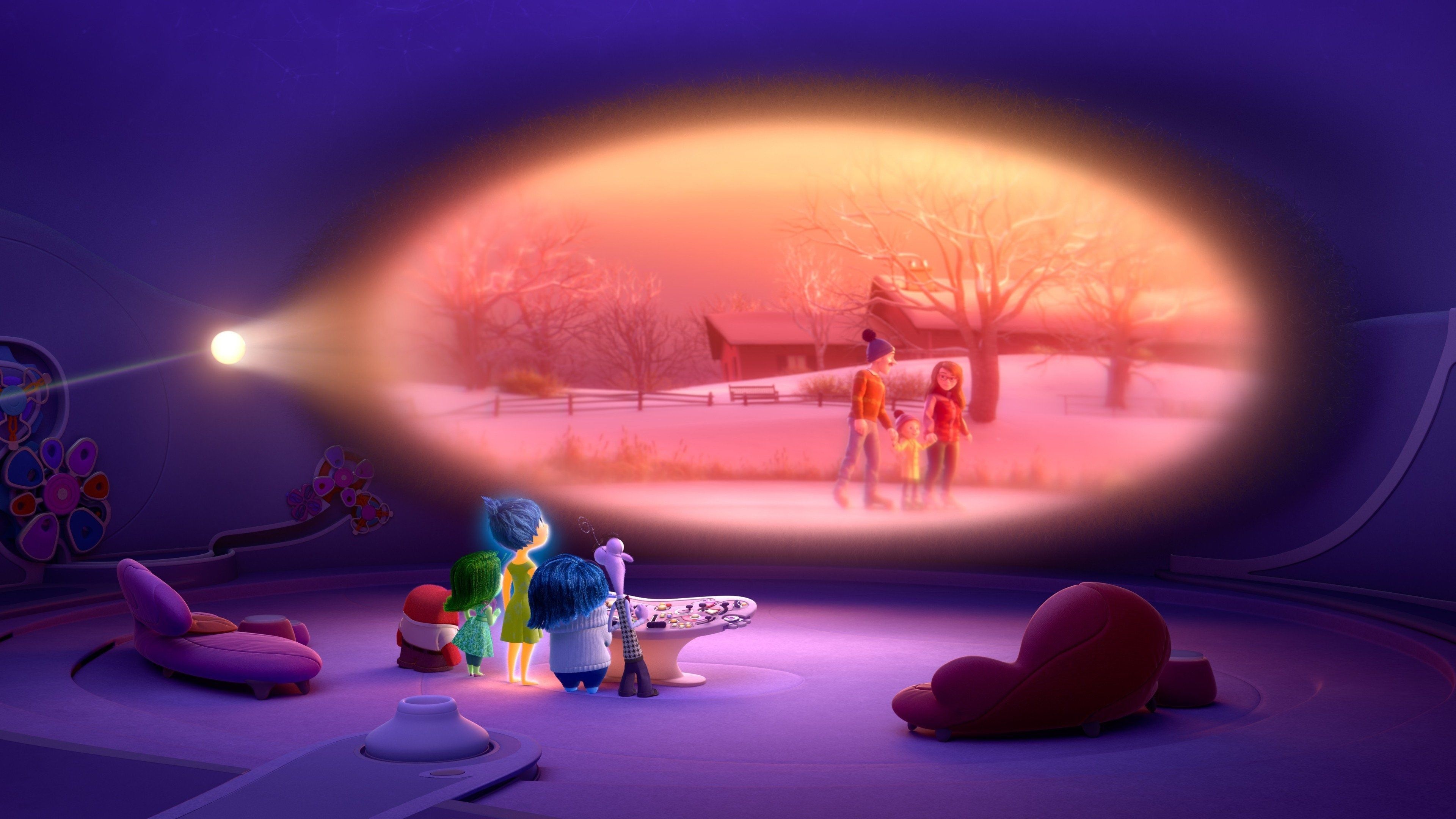 Pixar 4K HD wallpaper, Fear from Inside Out, Pixar's emotion-filled movie, Stunning wallpaper, 3840x2160 4K Desktop
