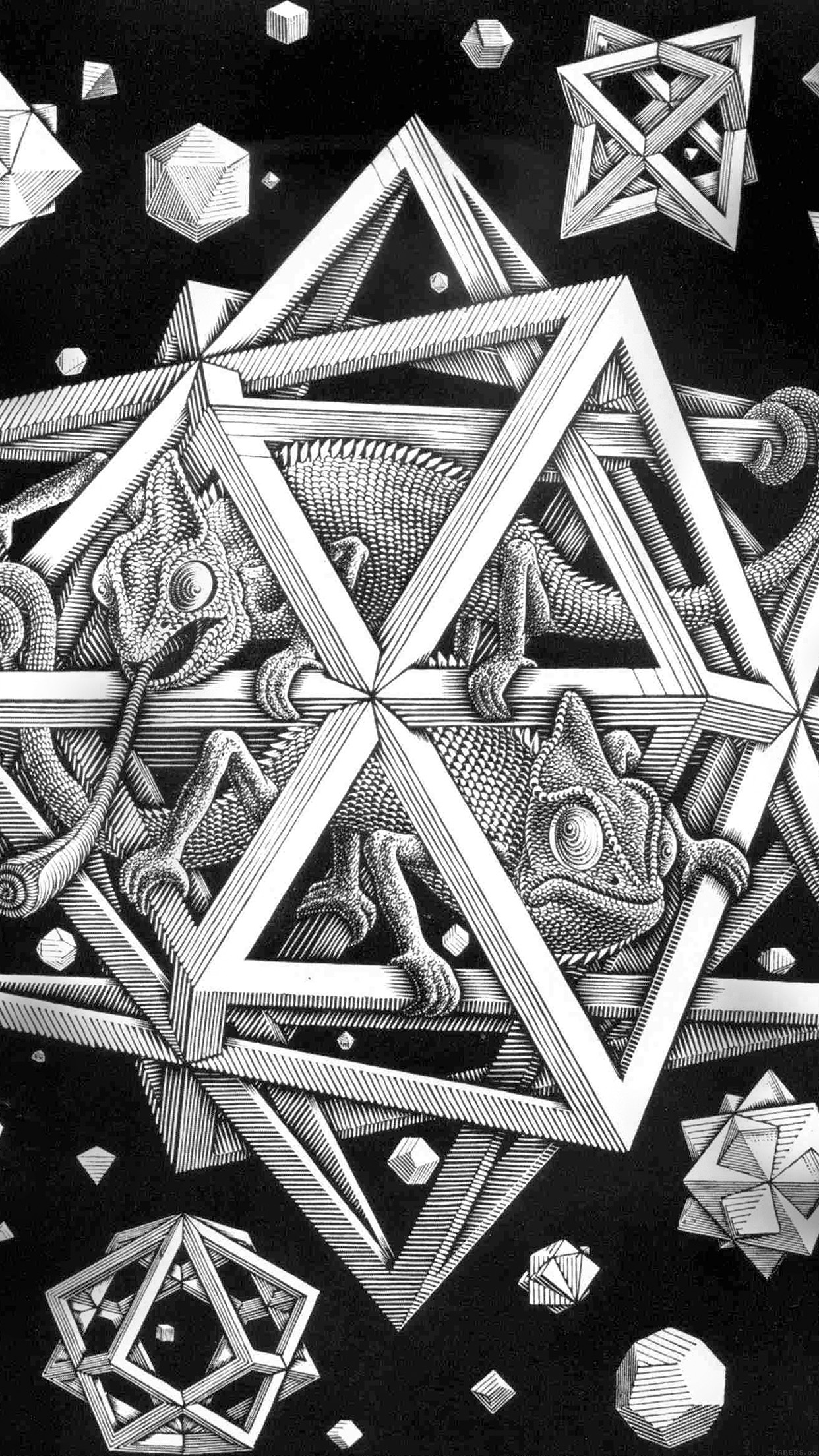 M.C. Escher, Other artist, iPhone wallpaper, MC Escher, 1250x2210 HD Handy