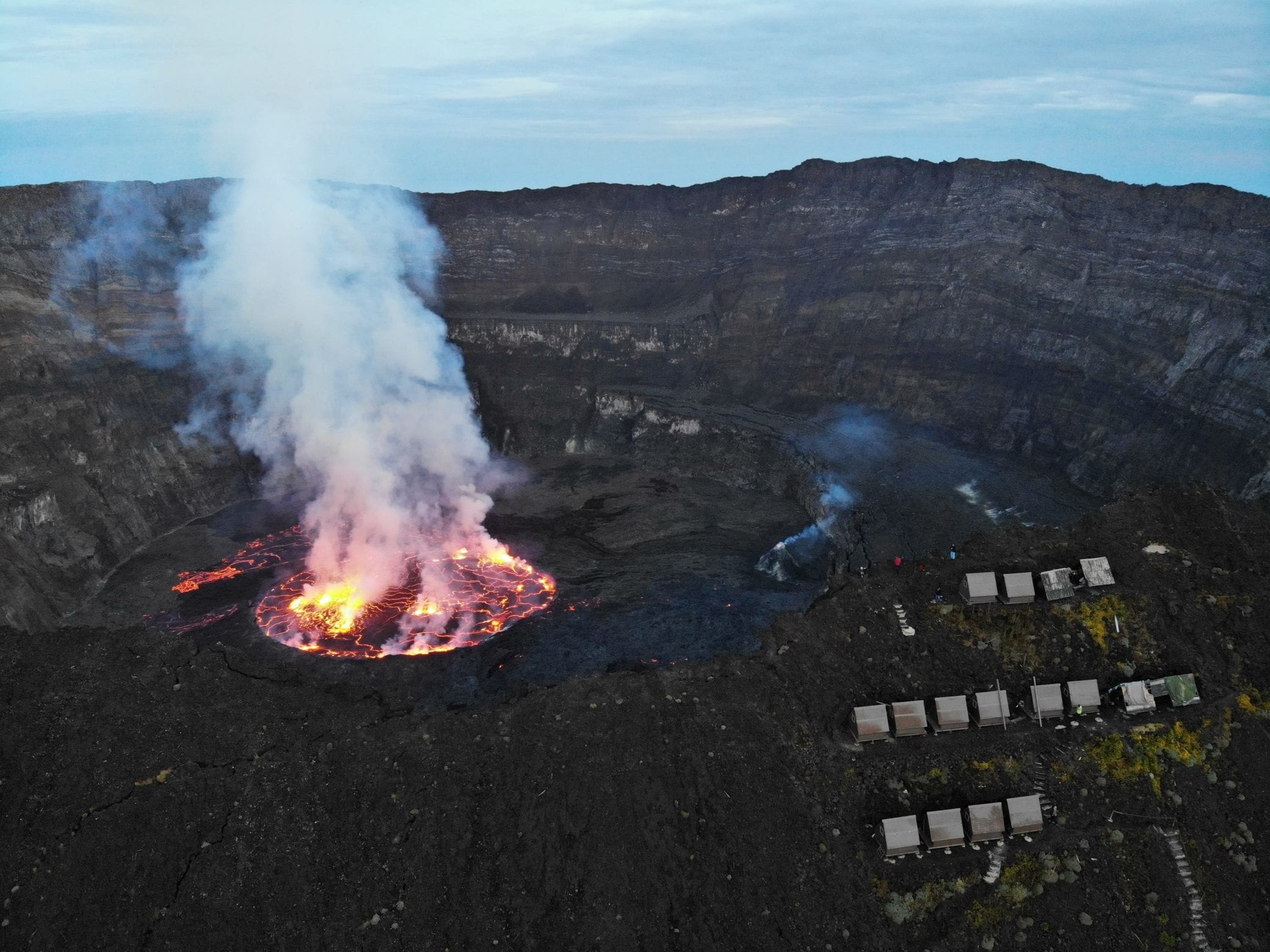 Nyiragongo Volcano, Virunga National Park, Trekking adventure, Majestic lava lake, 2080x1560 HD Desktop