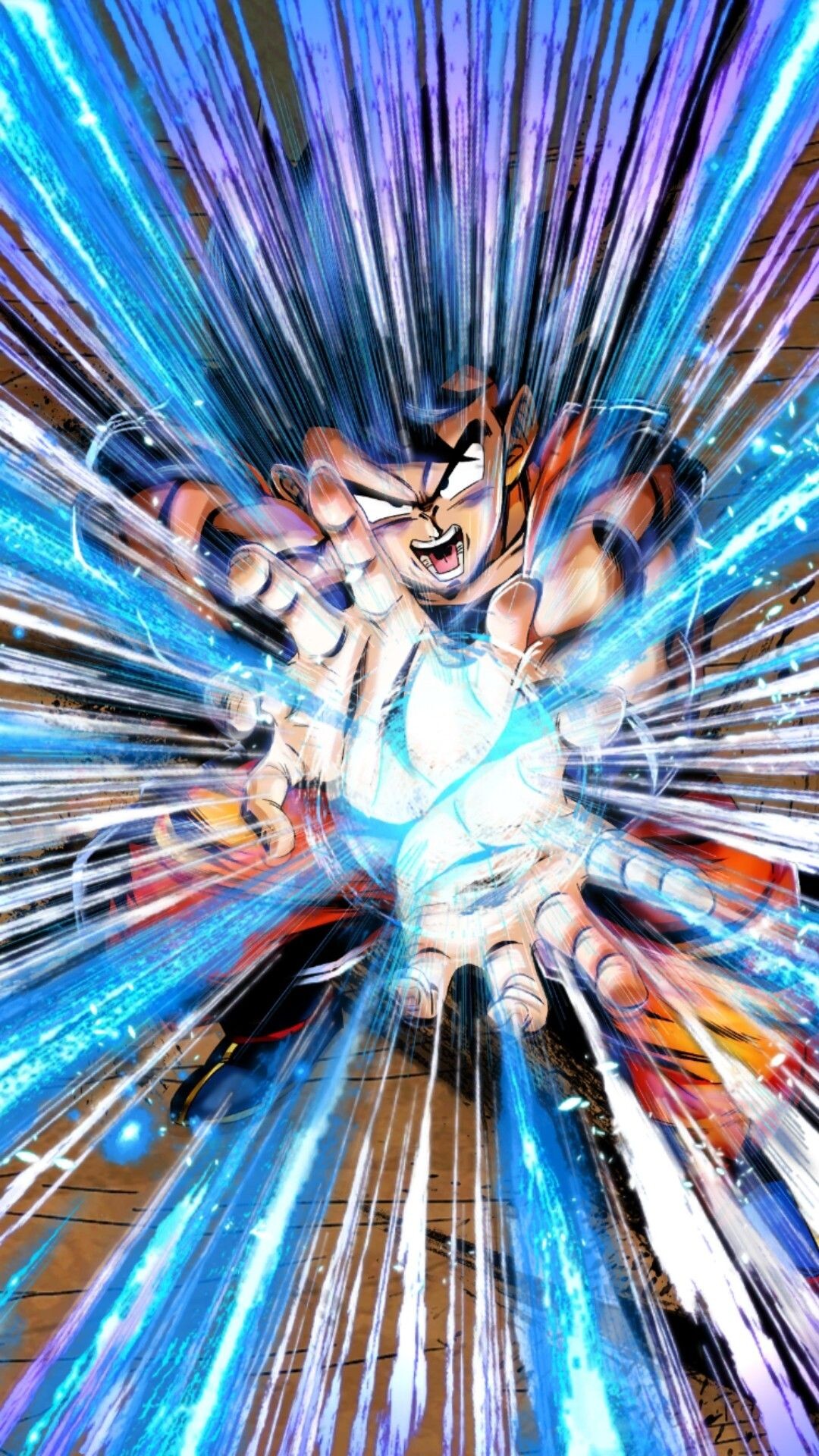 Goku Kamehameha: The main protagonist of the Dragon Ball manga series created by Akira Toriyama, Energy attack. 1080x1920 Full HD Wallpaper.