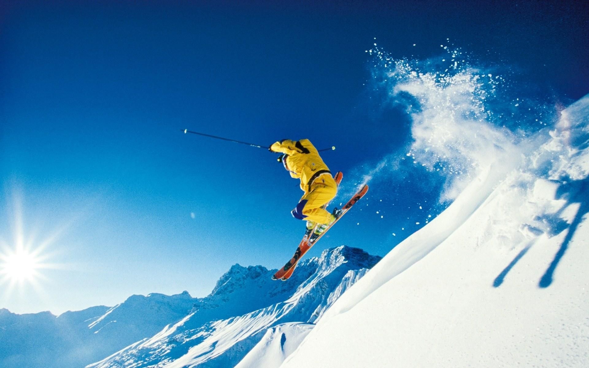 Alpine Skiing: Freestyle Skiing, Downhill, Winter sports, Ski jumping, Extreme sports. 1920x1200 HD Wallpaper.