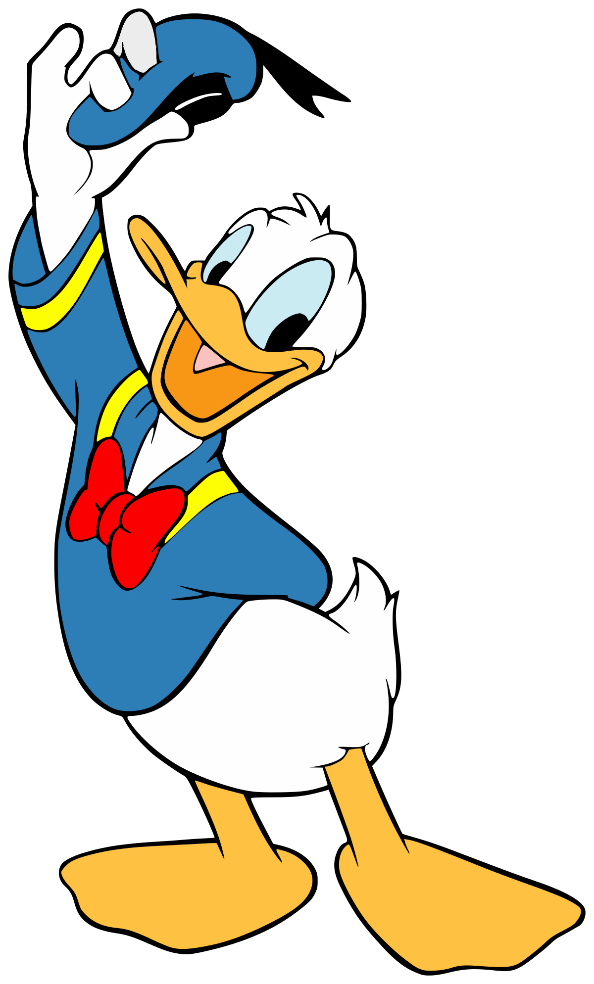 Donald Duck: Ill-tempered, squawking cartoon duck, Animation. 1200x1990 HD Background.