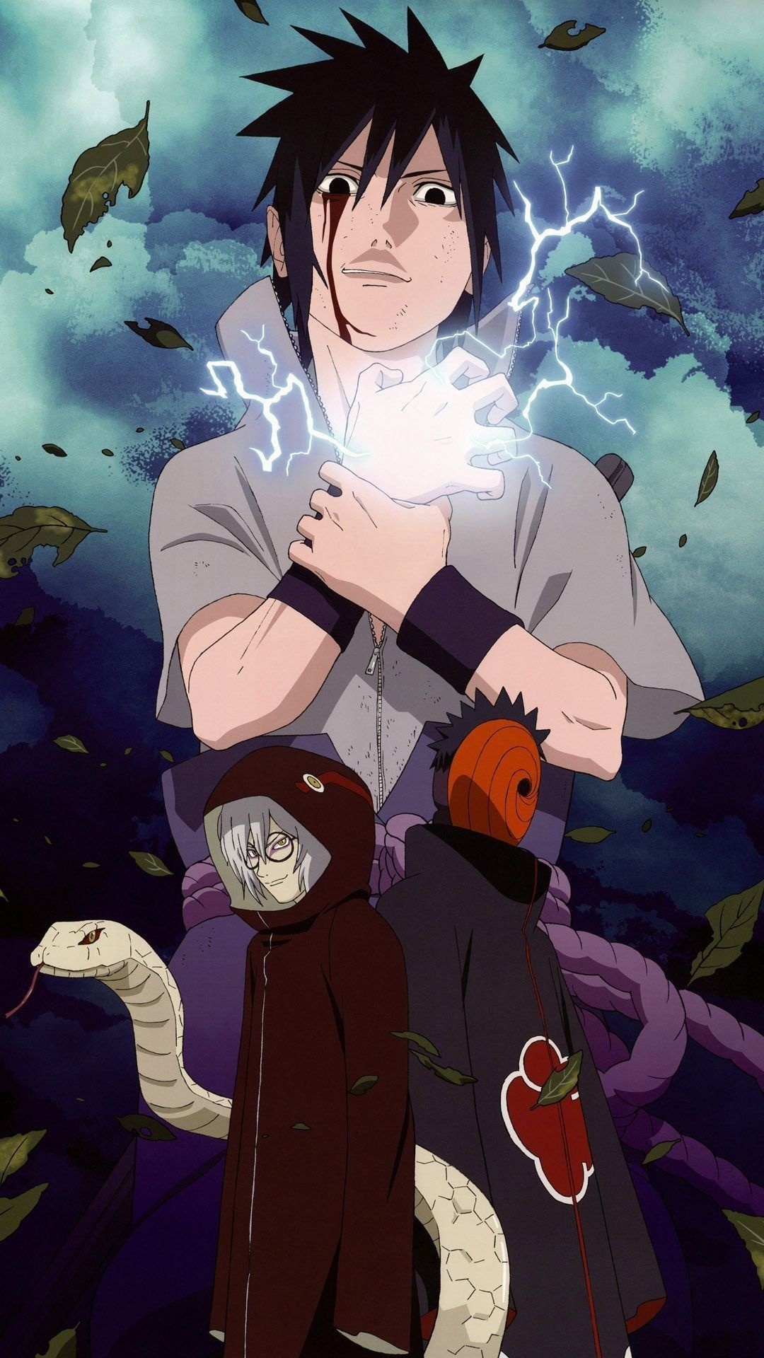 Kabuto Yakushi Anime, Naruto series, Background picture, Sasuke and Naruto, 1080x1920 Full HD Handy