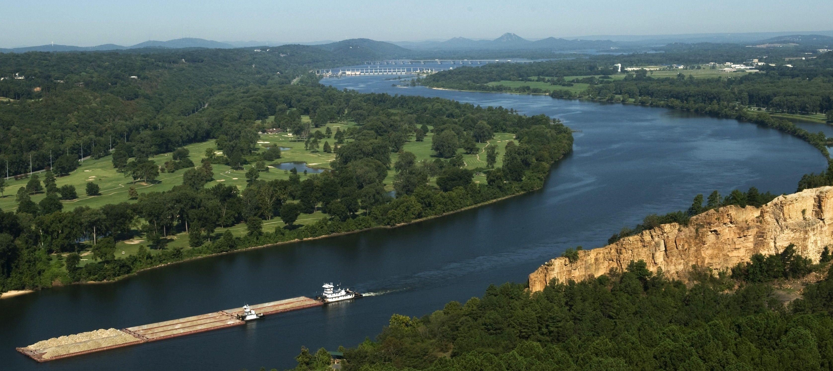 Arkansas River, Scenic wallpapers, Natural beauty, 3360x1500 Dual Screen Desktop