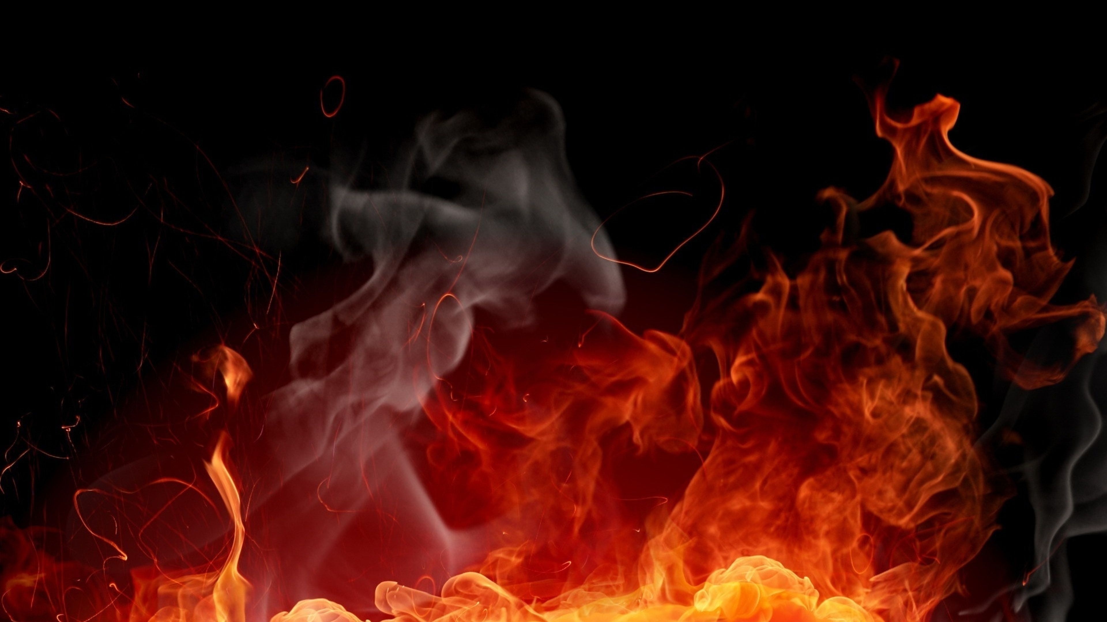 Smoke, Flamme Wallpaper, 3840x2160 4K Desktop