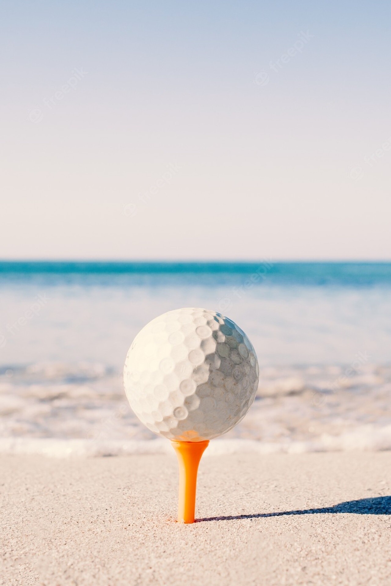 Beach Golf: The main rule of the game states that people and things constitute natural obstacles on the path. 1280x1920 HD Wallpaper.