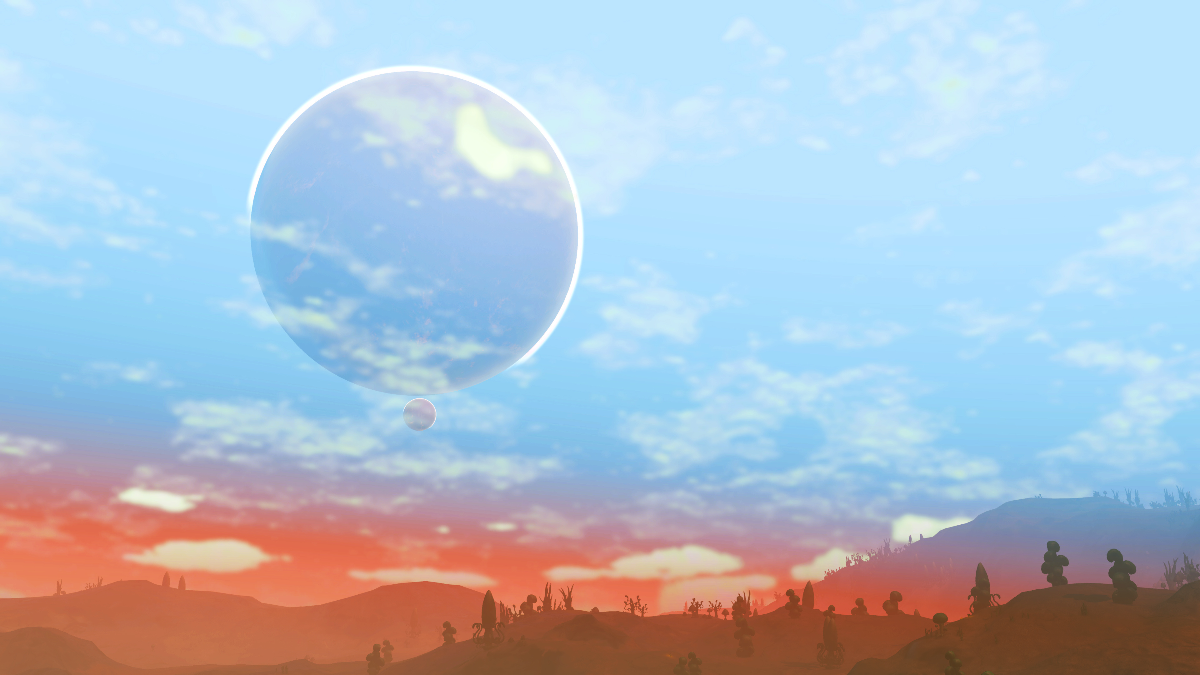 Moon exploration, Vast in-game moons, Game scenery, Mesmerizing visuals, 3840x2160 4K Desktop