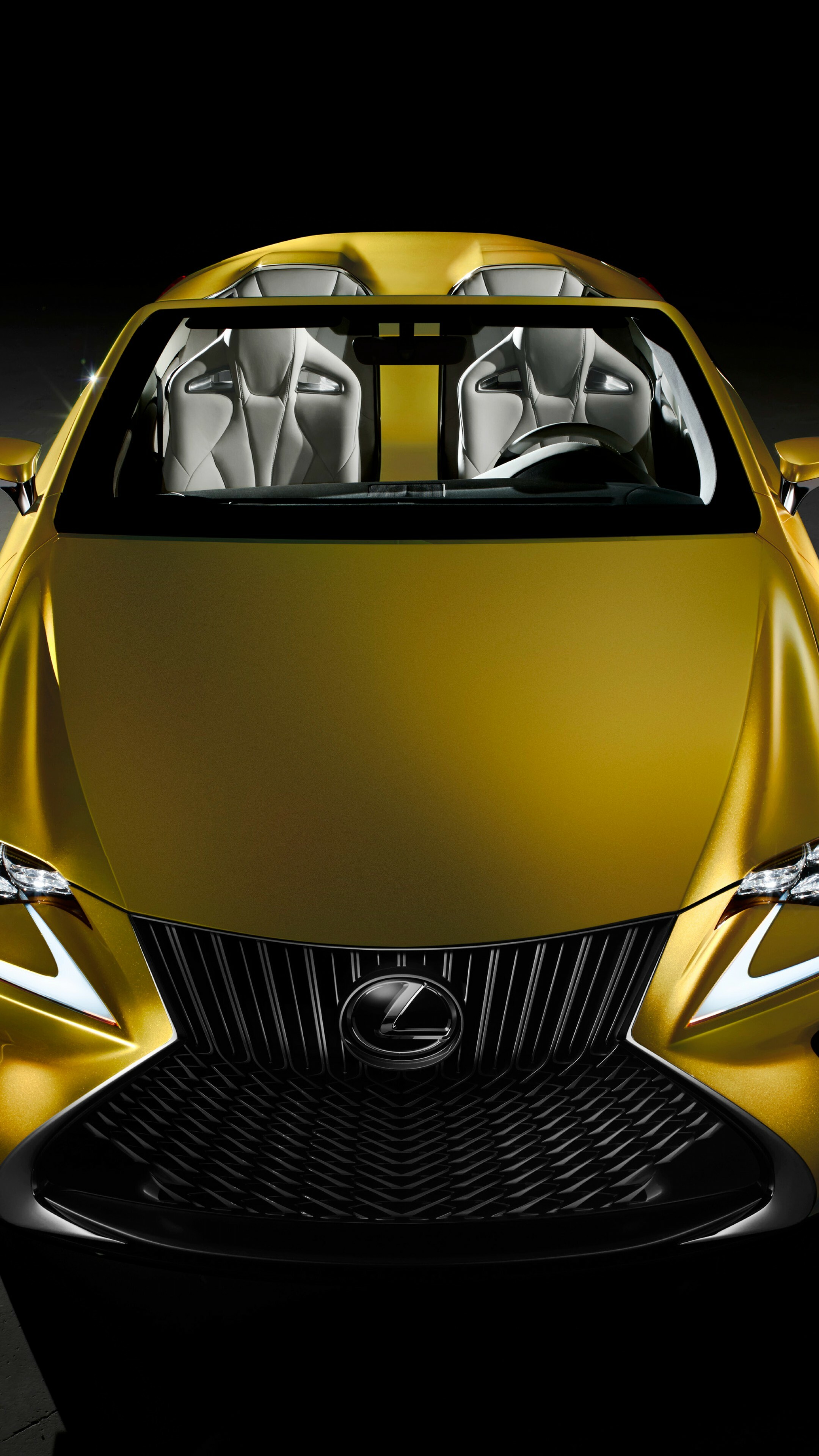 Wallpaper, Lexus LF C2, Supercar concept, Gold luxury cars, 2160x3840 4K Phone