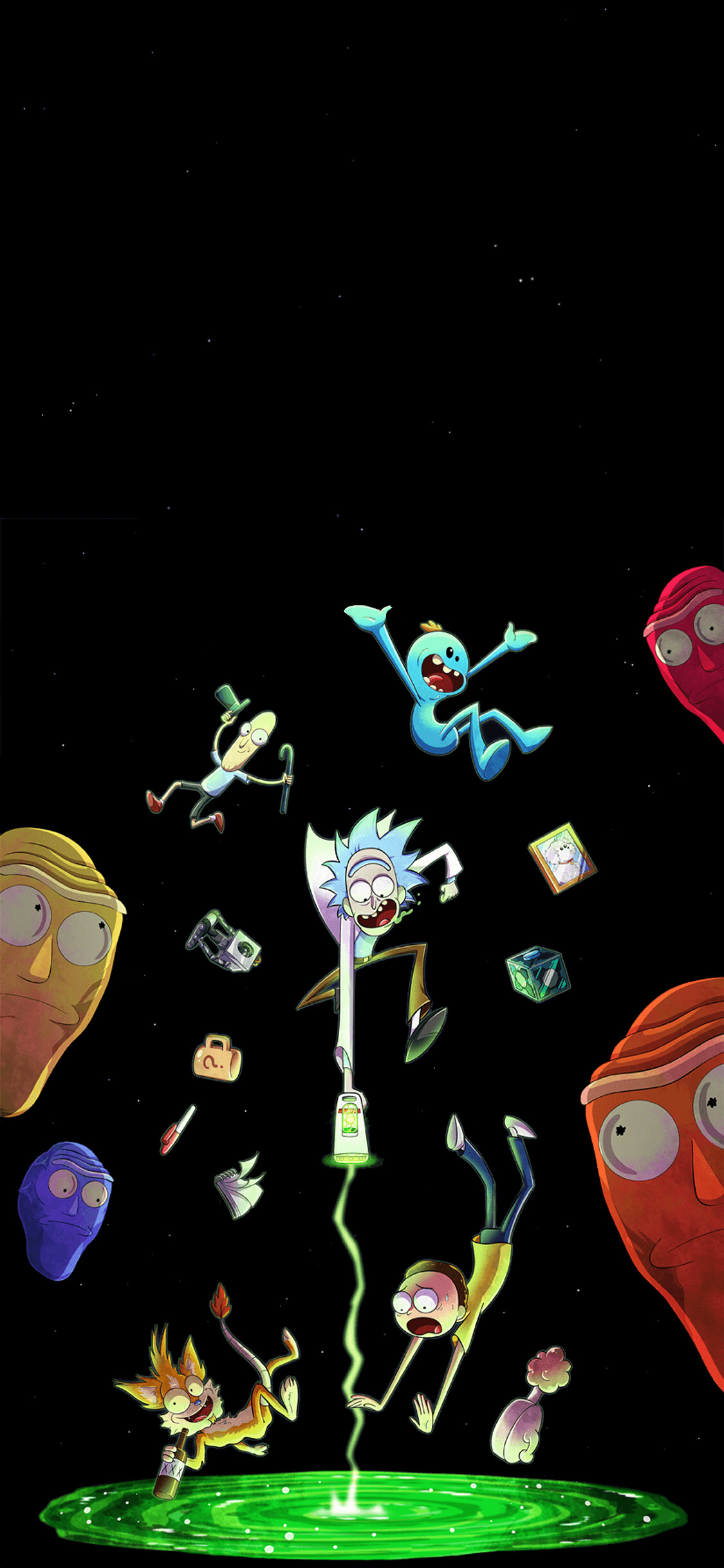 Rick and Morty: Won the Best Animated Series award at IGN Awards 2015. 1130x2440 HD Background.