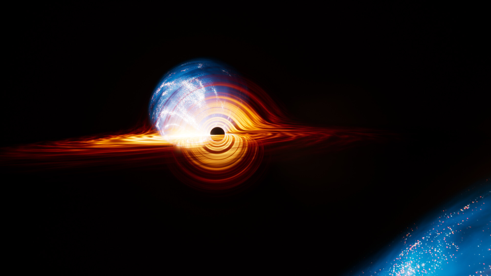 Black Hole: A region of spacetime from which nothing can escape, Darkness. 1920x1080 Full HD Wallpaper.