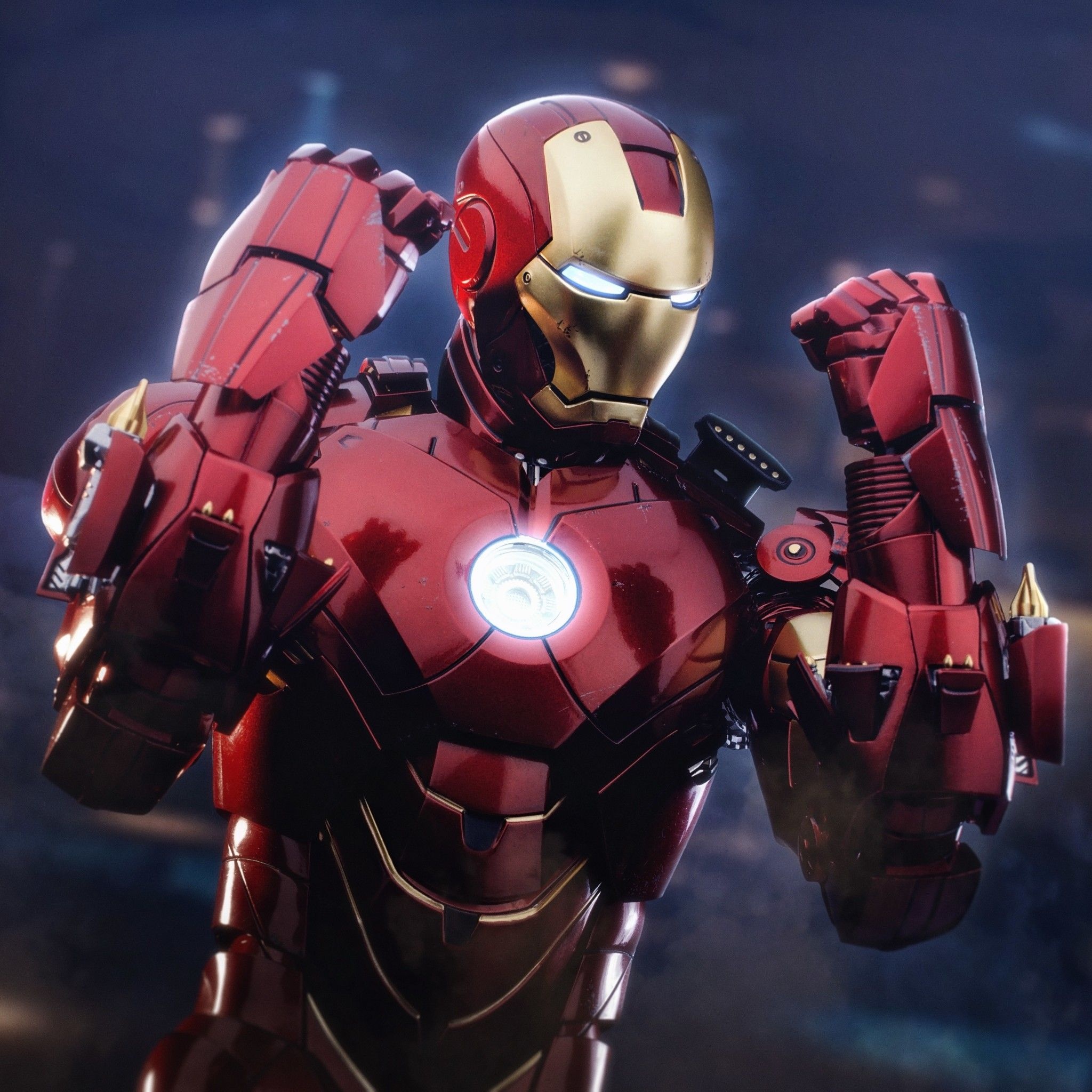 Iron Man Suit, Iron Man 4, 4K wallpapers, 2050x2050 HD Phone