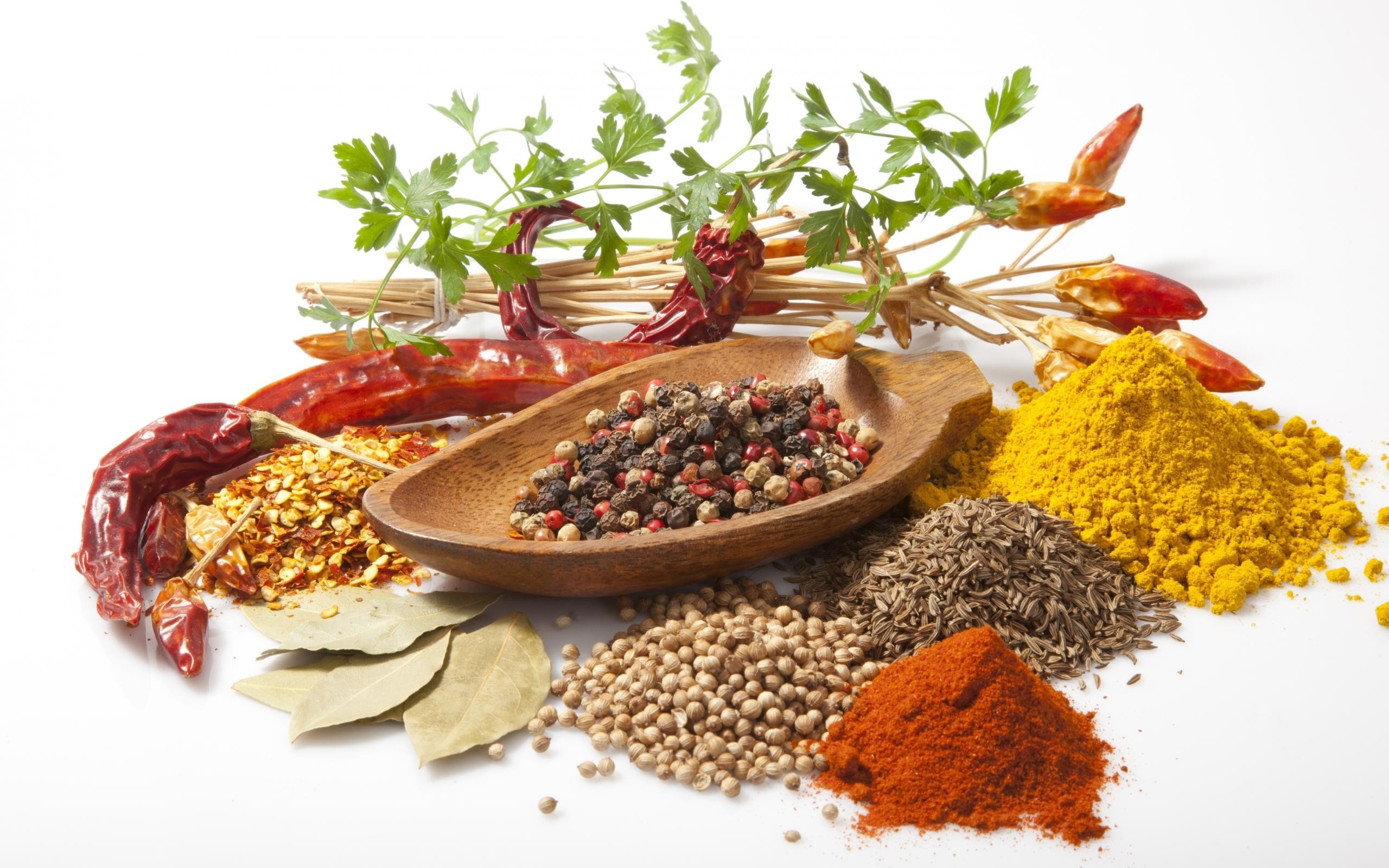 Food seasoning, Food wallpaper, Sprinkles of spices, Vibrant herbs, 2560x1600 HD Desktop