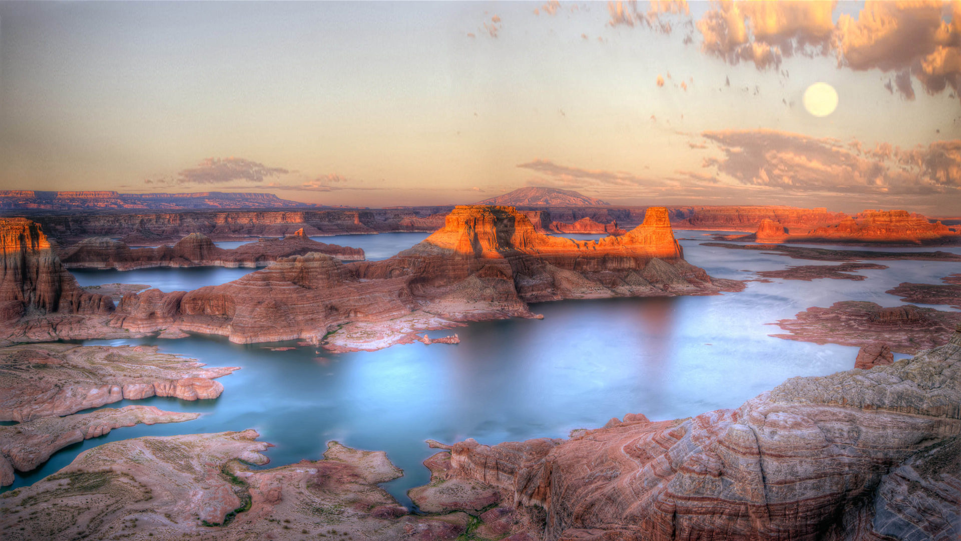 Colorado River, Powell Lake reservoir, United States scenery, Water oasis, 1920x1080 Full HD Desktop