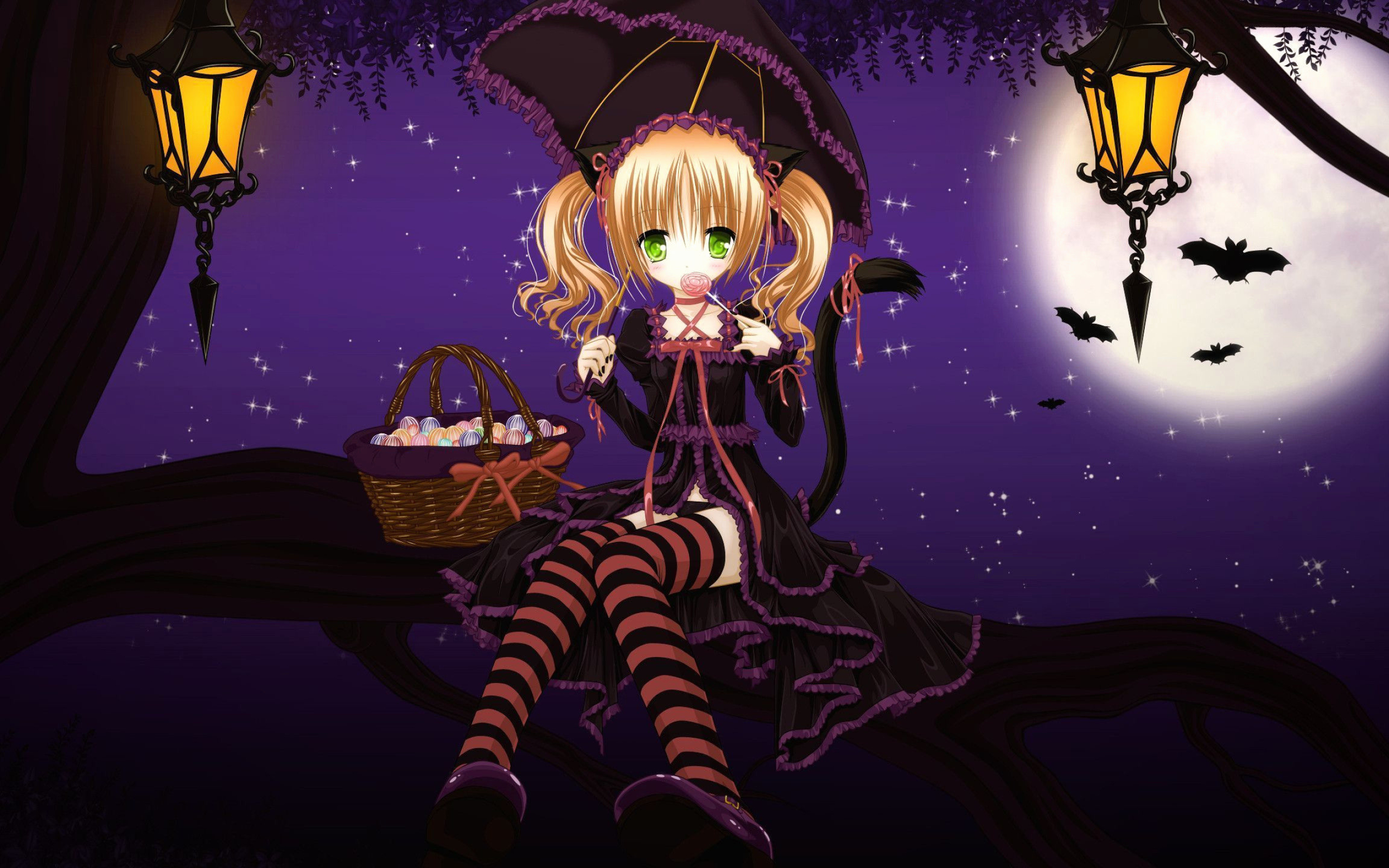 Halloween Anime Backgrounds posted by John Sellers 2560x1600
