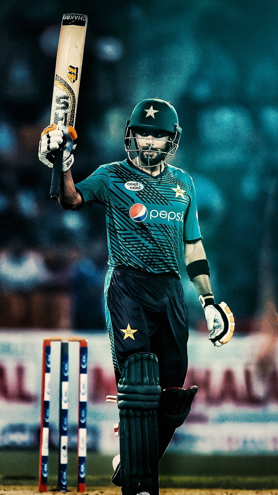 Cricket: Babar Azam, Pakistani international cricketer, The captain of the Pakistan national cricket team. 1080x1920 Full HD Background.