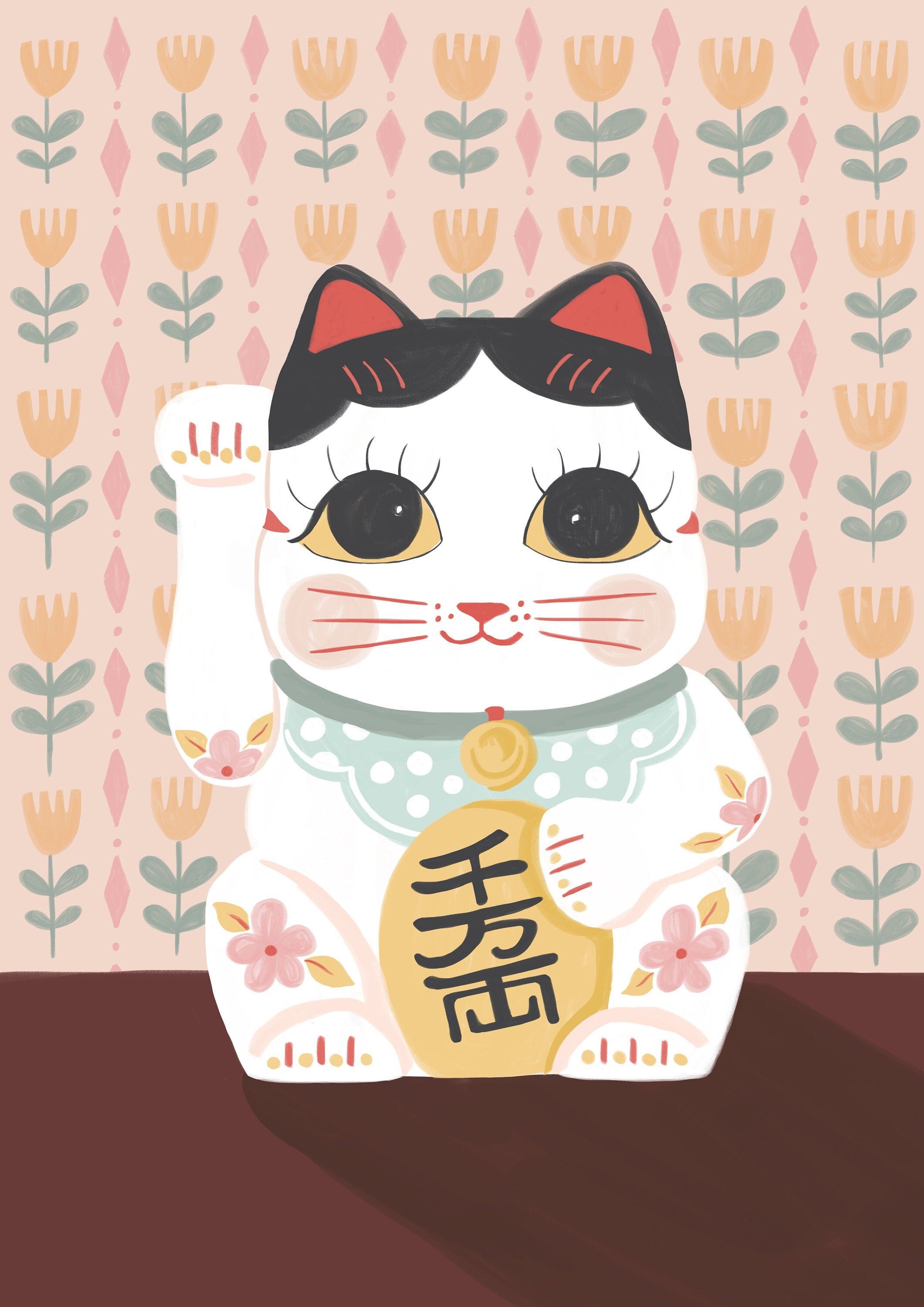 Japanese Lucky Cat, Artistic Prints, Inspiring Wall Decor, Cultural Symbol, 2130x3000 HD Phone
