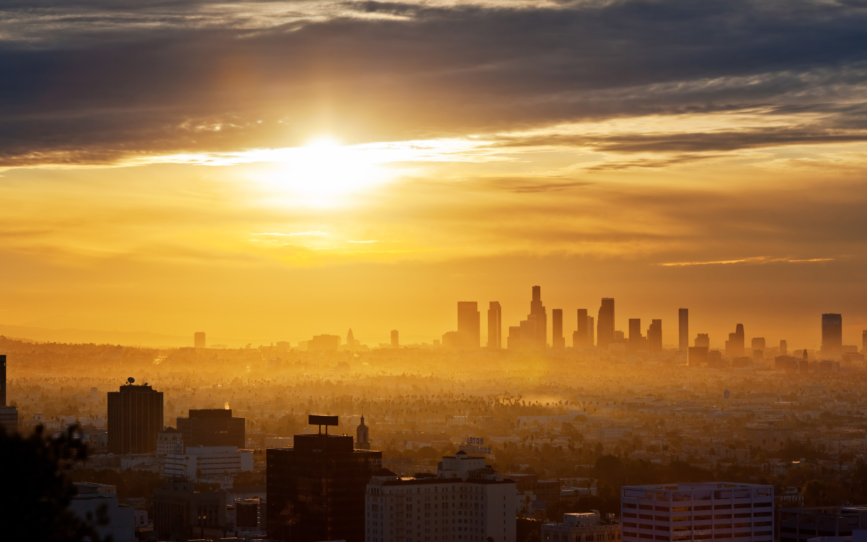 Los Angeles Skyline, Travels, View wallpapers, Fanpop, 2880x1800 HD Desktop