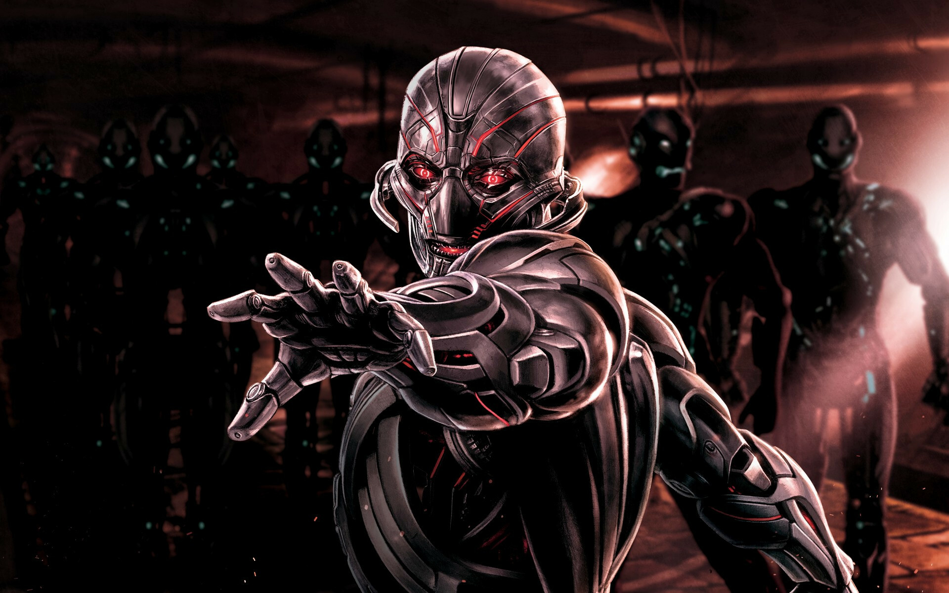 Marvel Villain: Ultron's physical body is made of a durable alloy, MU. 1920x1200 HD Background.