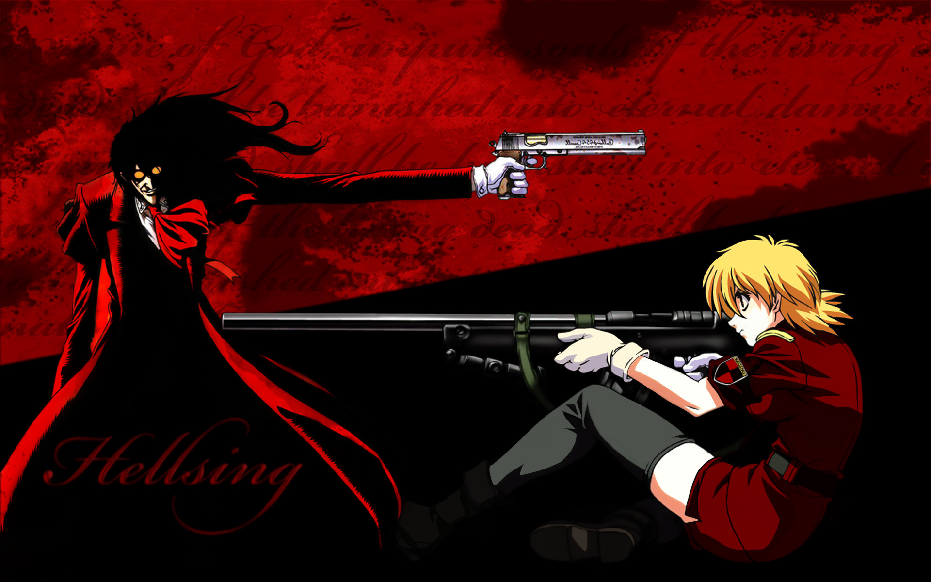 Alucard (Hellsing), Seras Victoria wallpaper, Anime battle scenes, Anime HD visuals, 1920x1200 HD Desktop