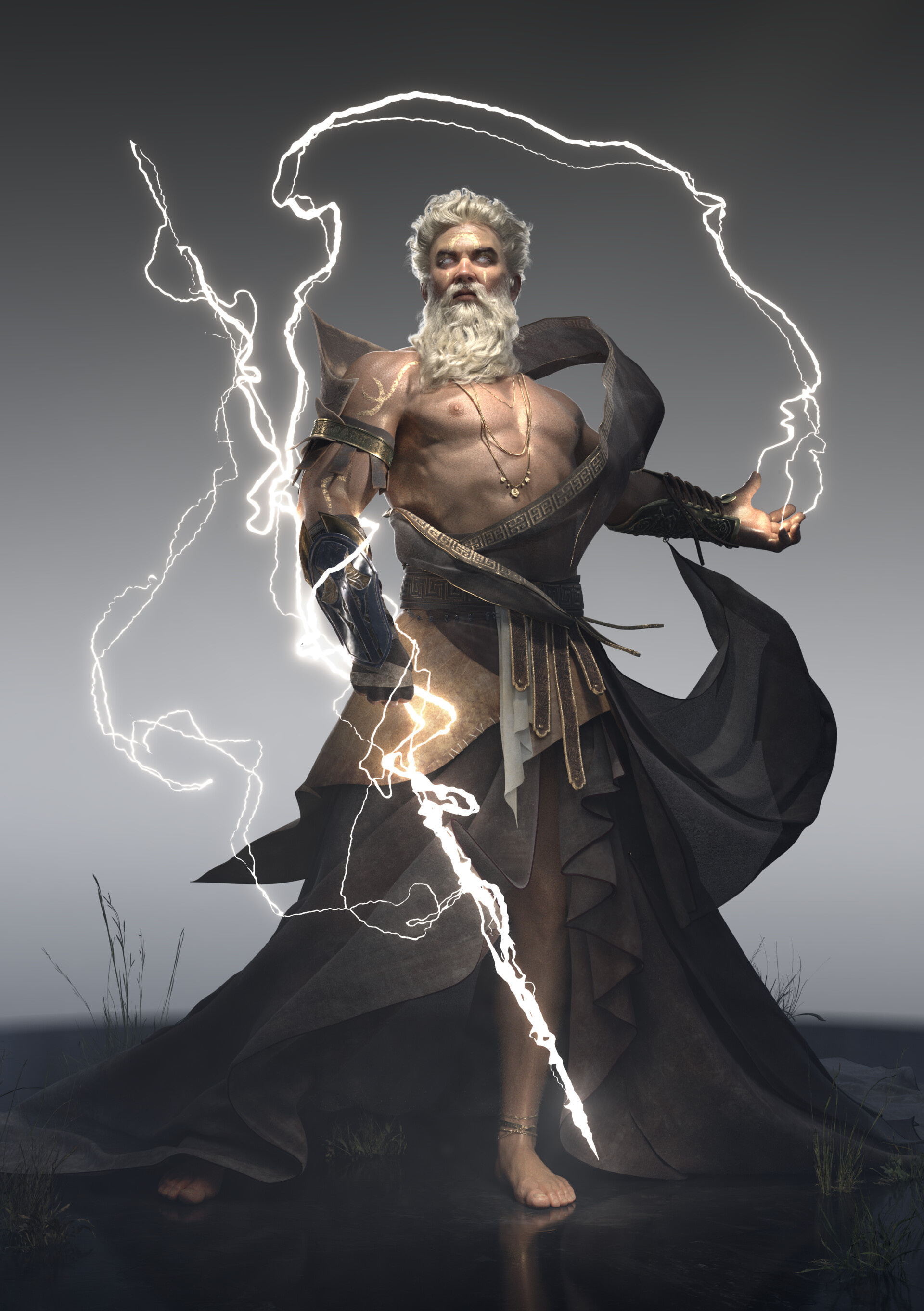Zeus: An allfather who was chief of the gods and assigned roles to the others. 1920x2730 HD Wallpaper.