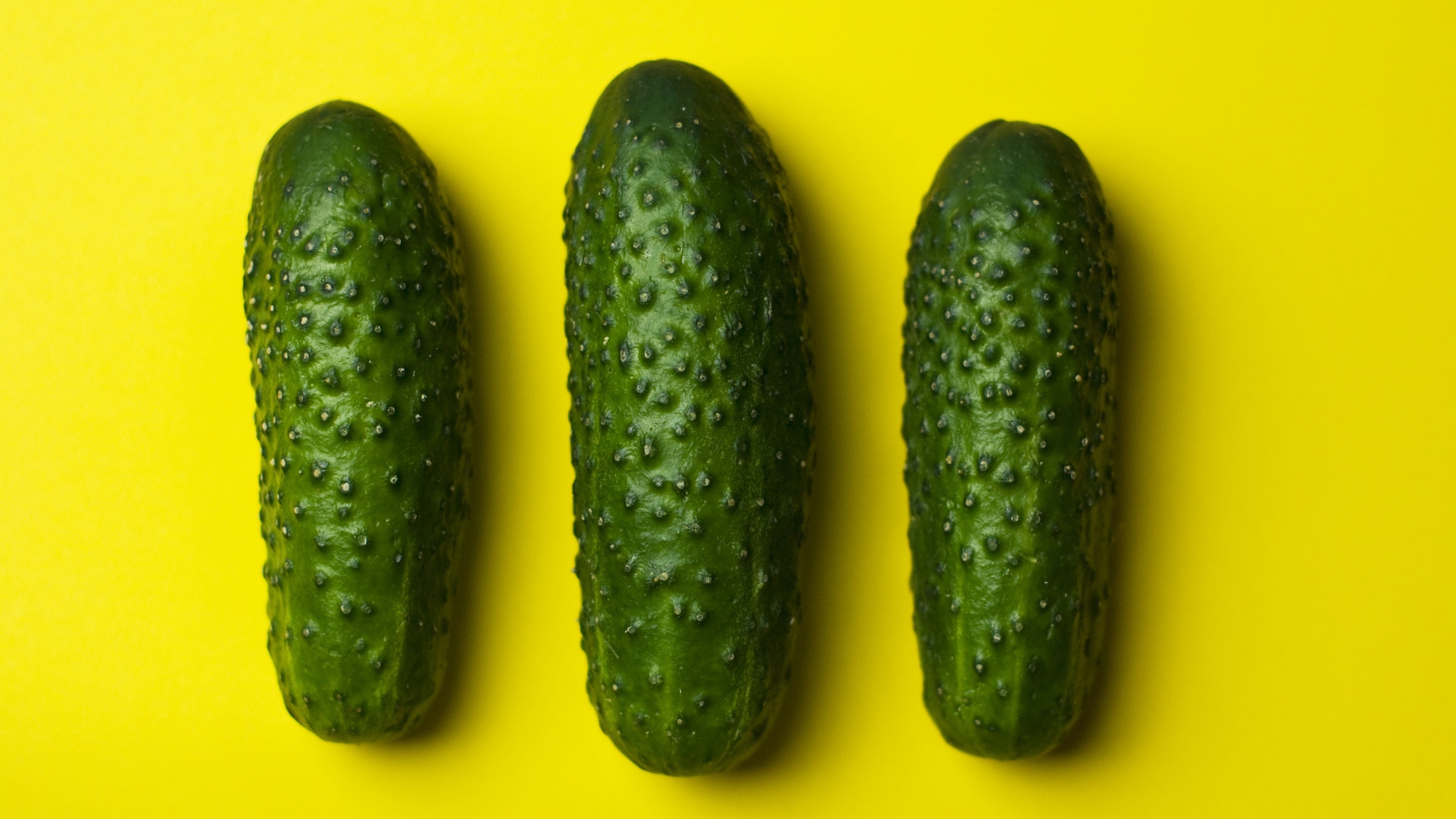 Cucumbers desktop, Fresh produce, Crisp texture, Green vegetables, 3840x2160 4K Desktop