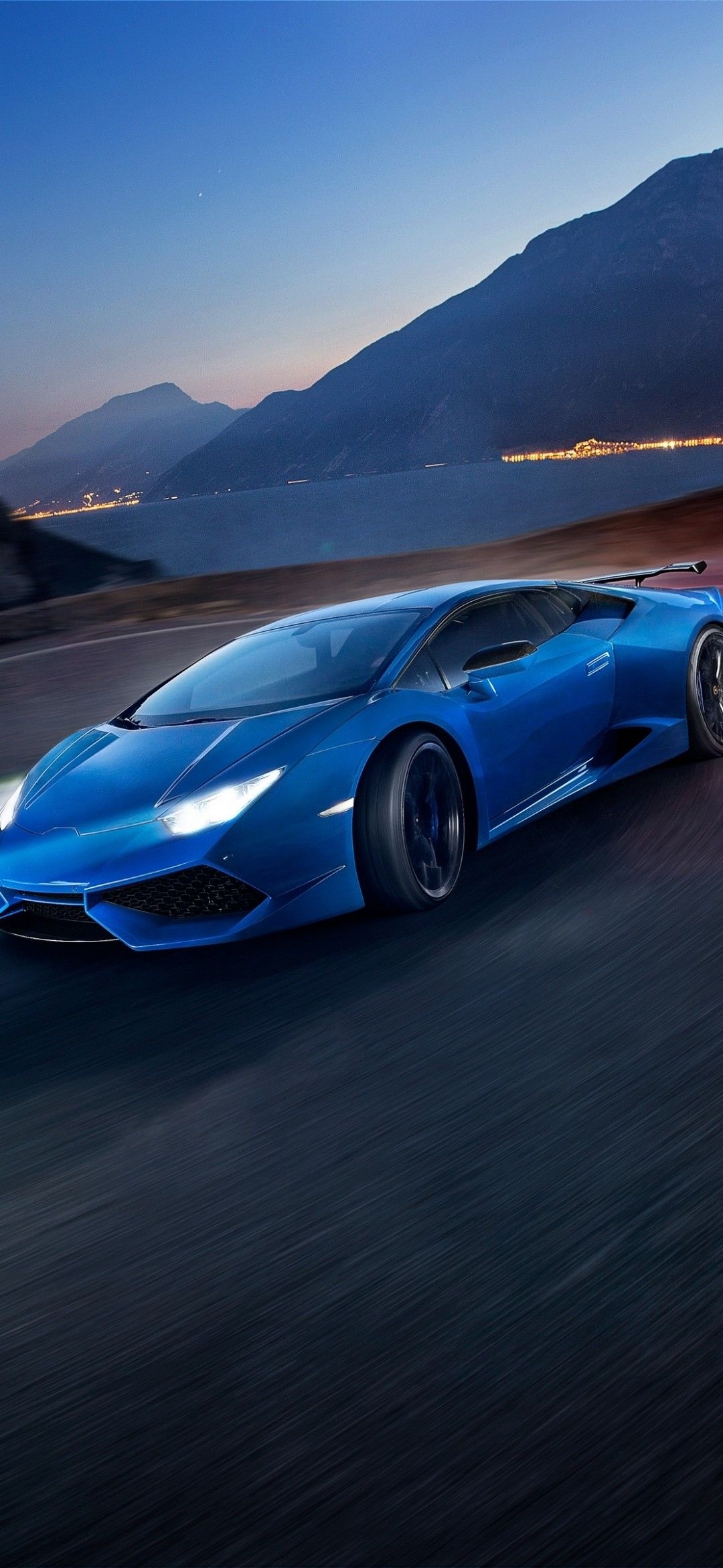 Lamborghini Huracan, Blue beast, Exquisite craftsmanship, Sports car elegance, 1080x2340 HD Phone