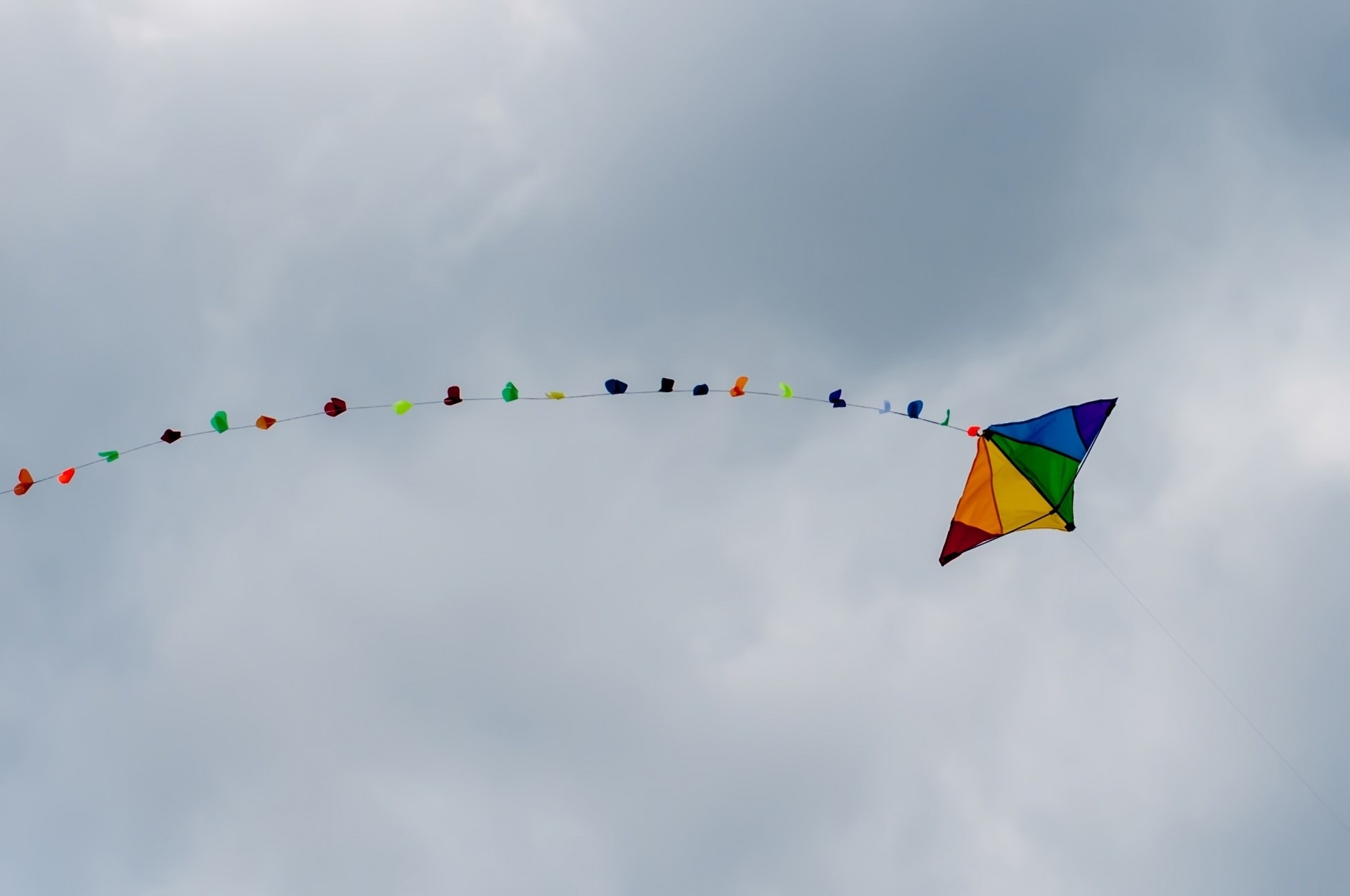 Kite Sports: Nylon delta kite with a tail, Flying line, Experienced flyers. 1920x1280 HD Background.