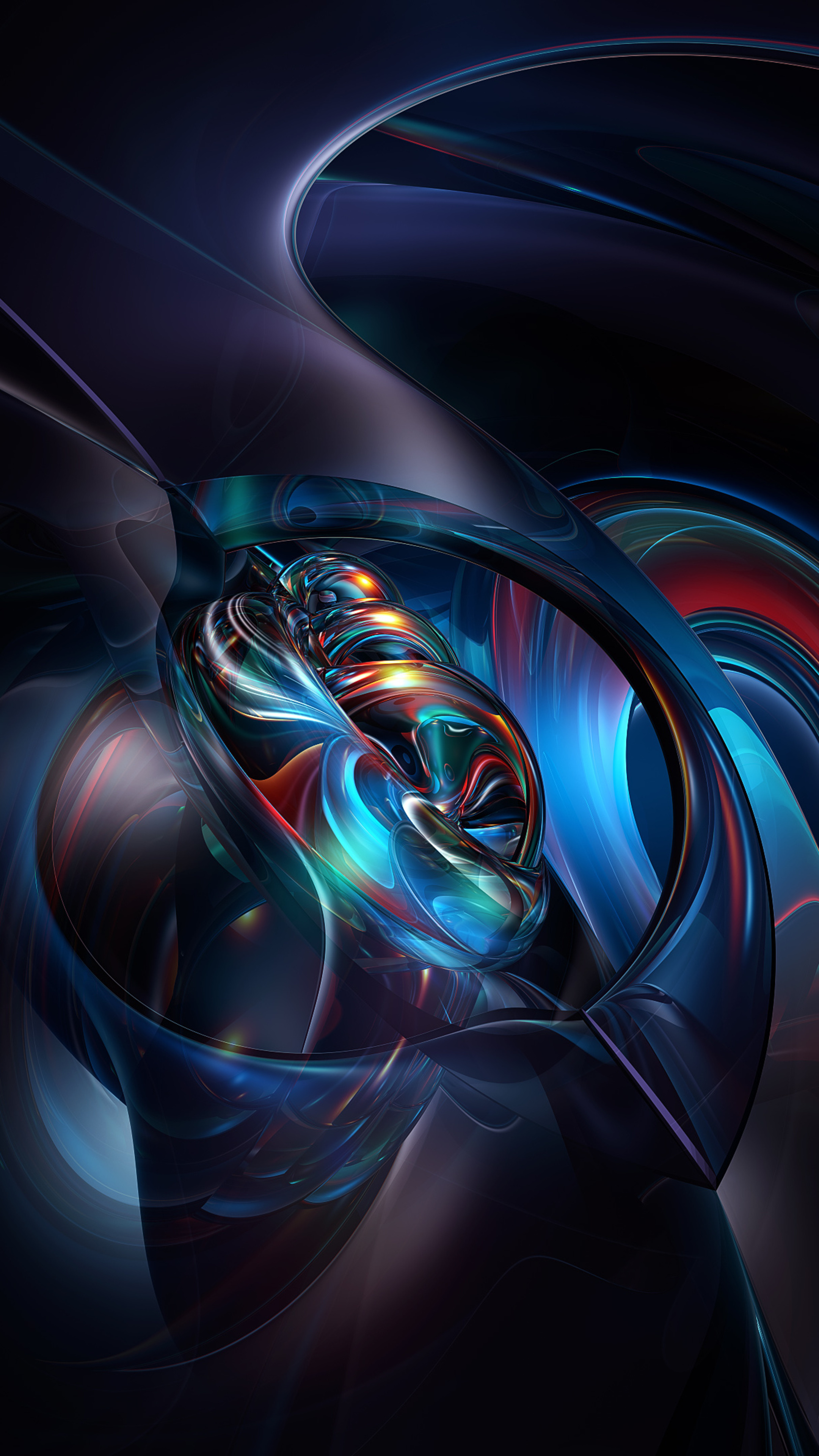 Graphic: A visual representation of an idea, Abstract elements, Flowing shapes. 2160x3840 4K Background.